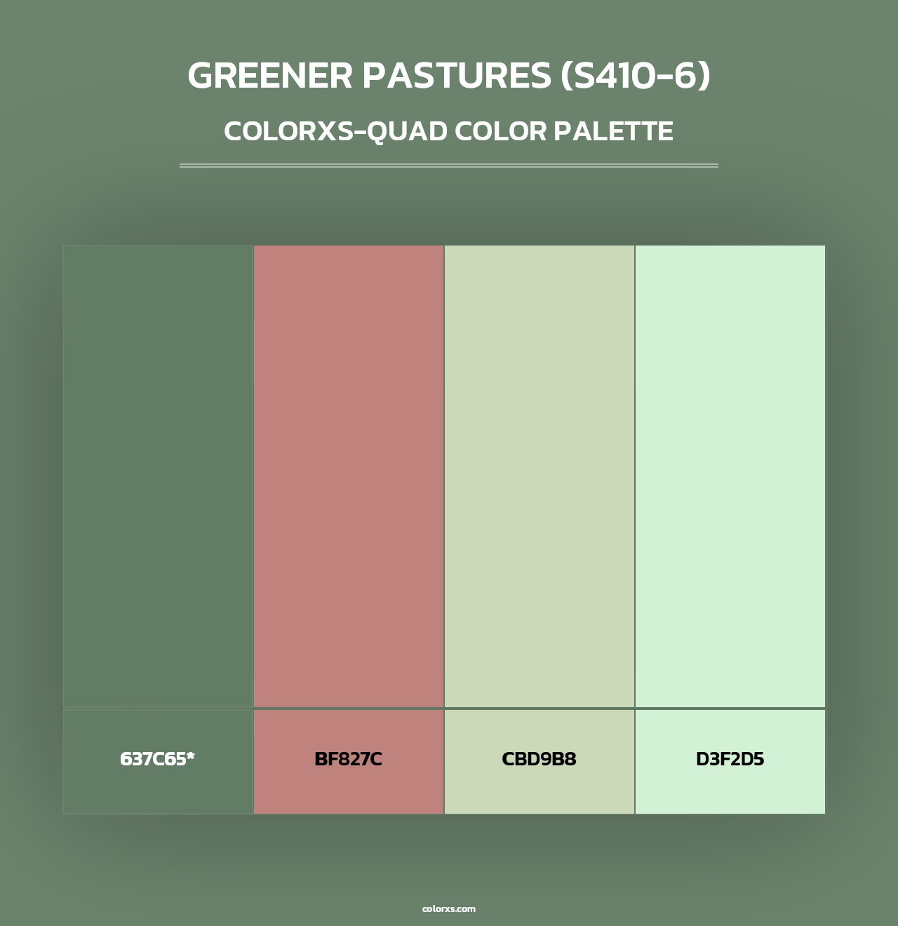Greener Pastures (S410-6) - Colorxs Quad Palette