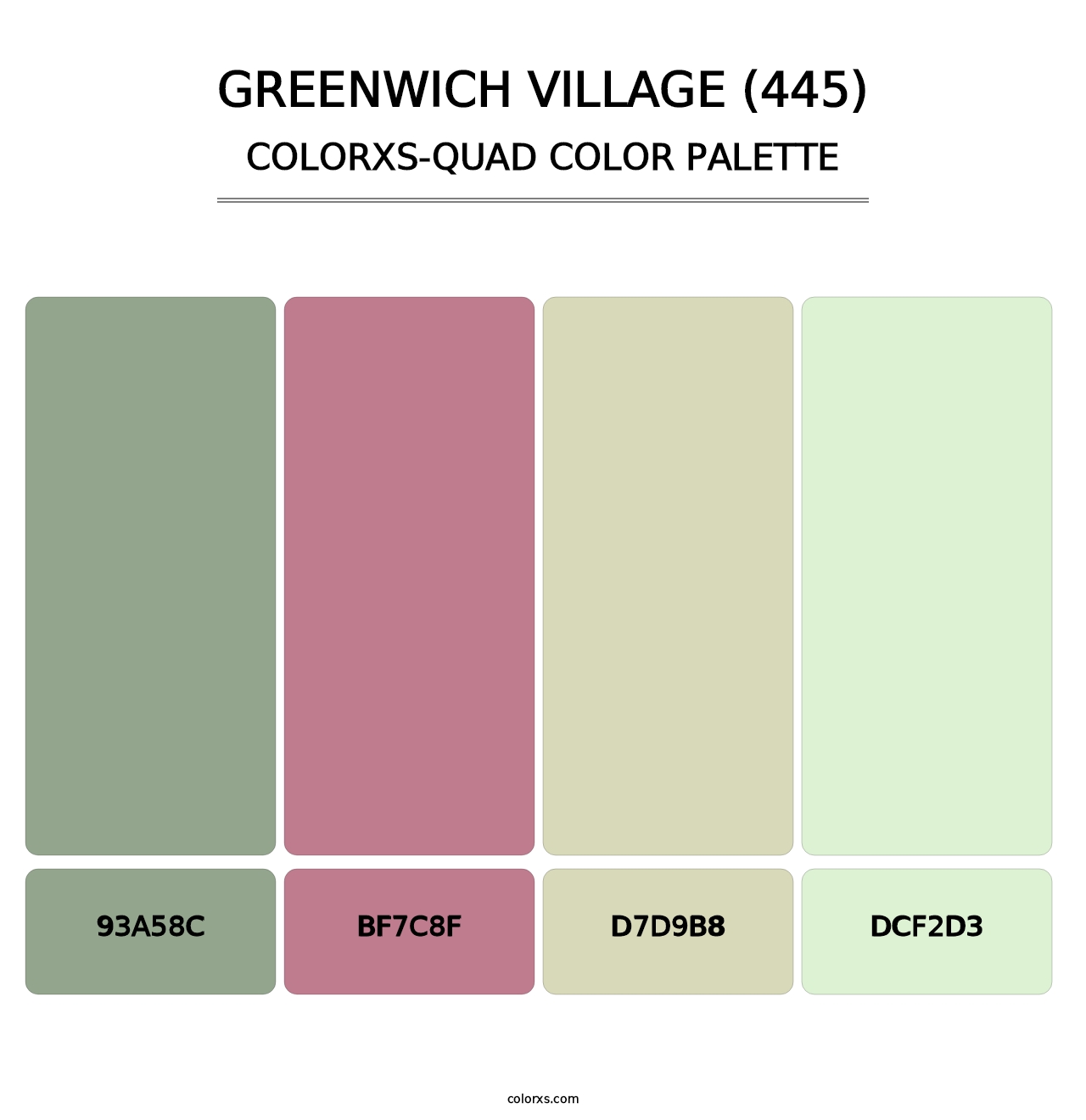 Greenwich Village (445) - Colorxs Quad Palette