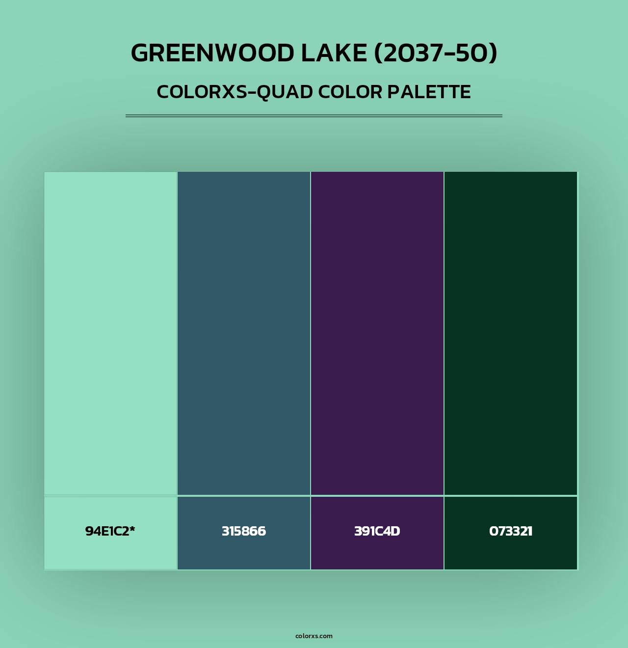 Greenwood Lake (2037-50) - Colorxs Quad Palette
