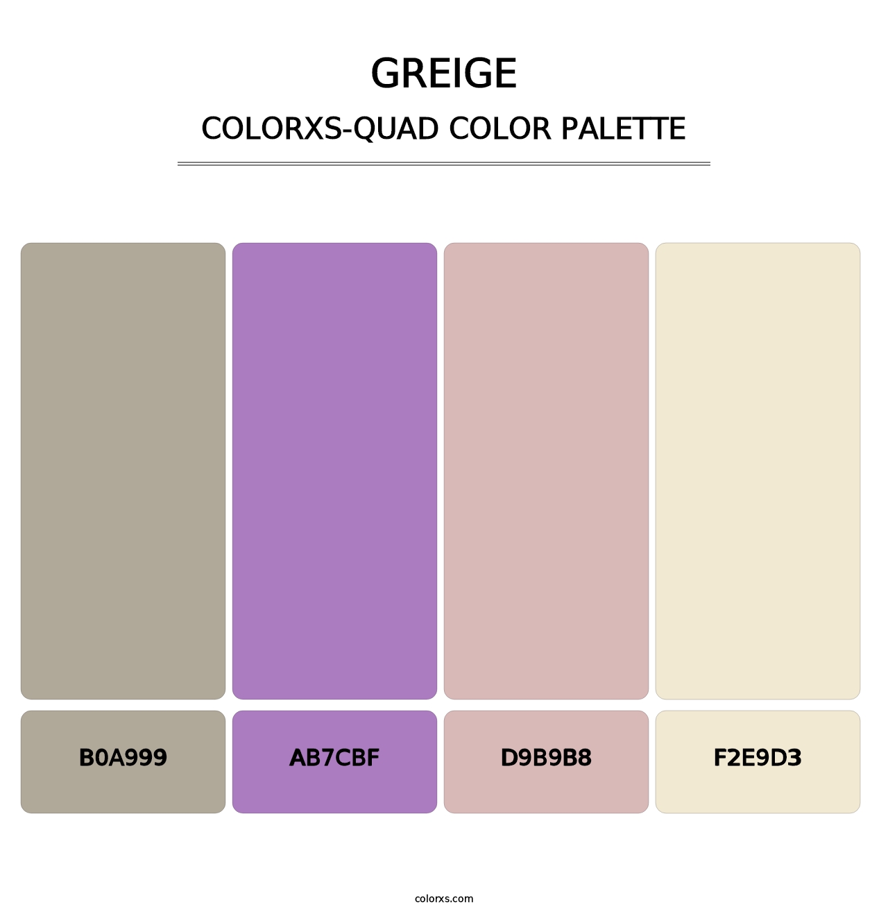 Greige - Colorxs Quad Palette