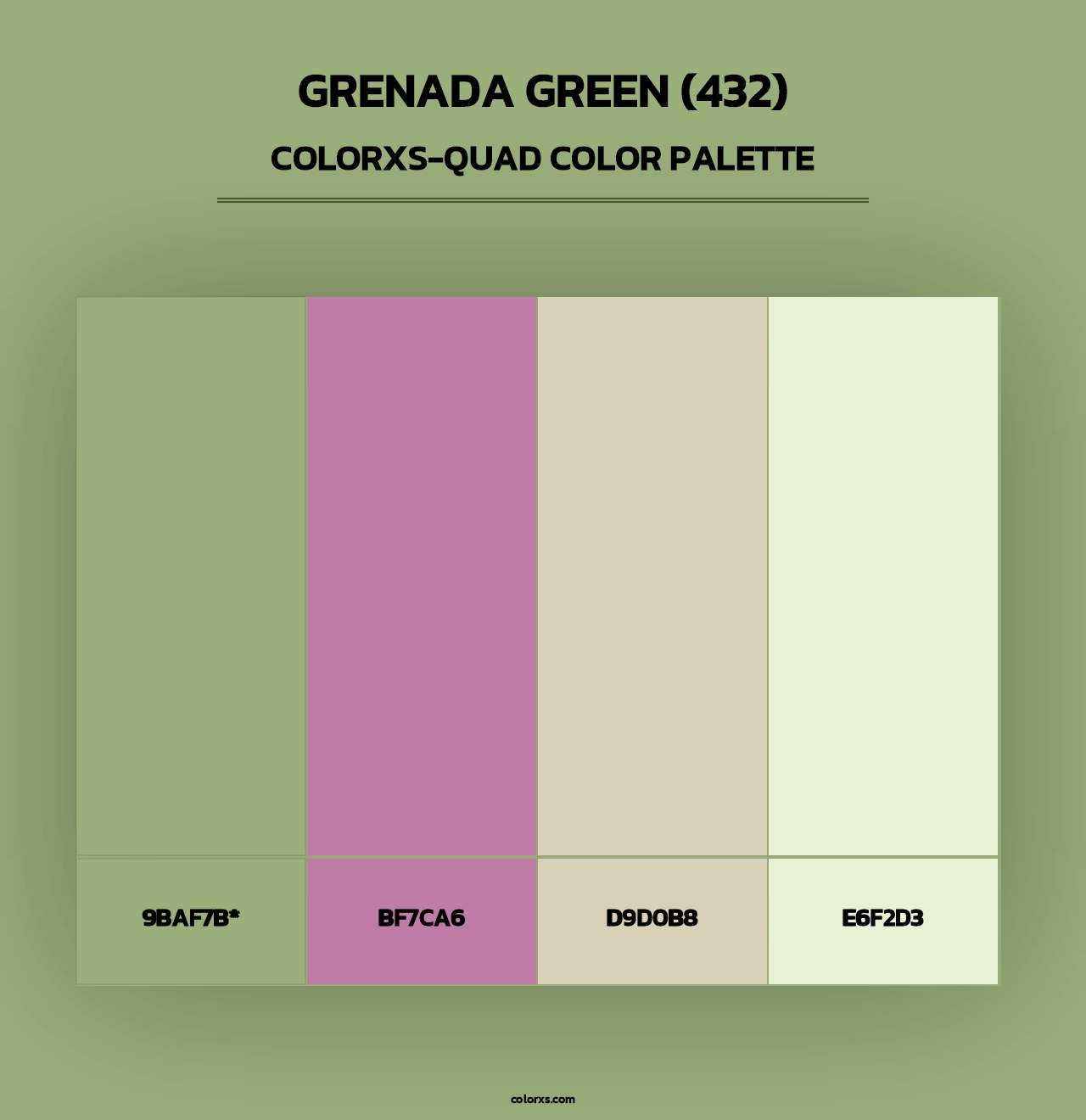 Grenada Green (432) - Colorxs Quad Palette