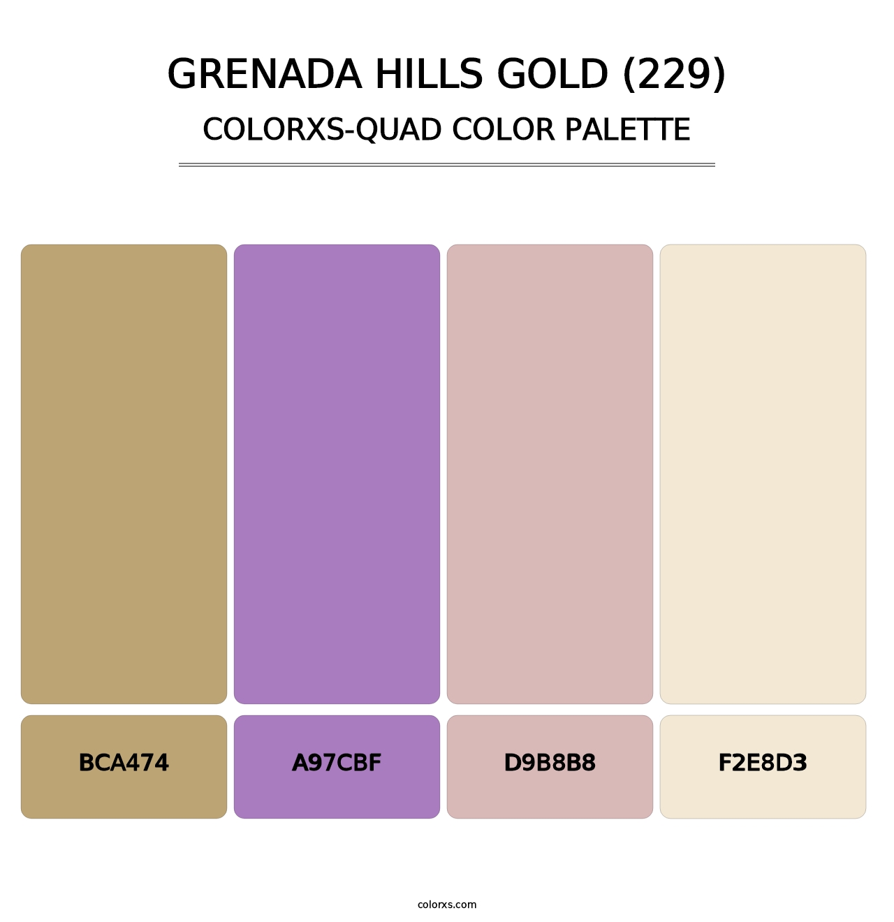 Grenada Hills Gold (229) - Colorxs Quad Palette