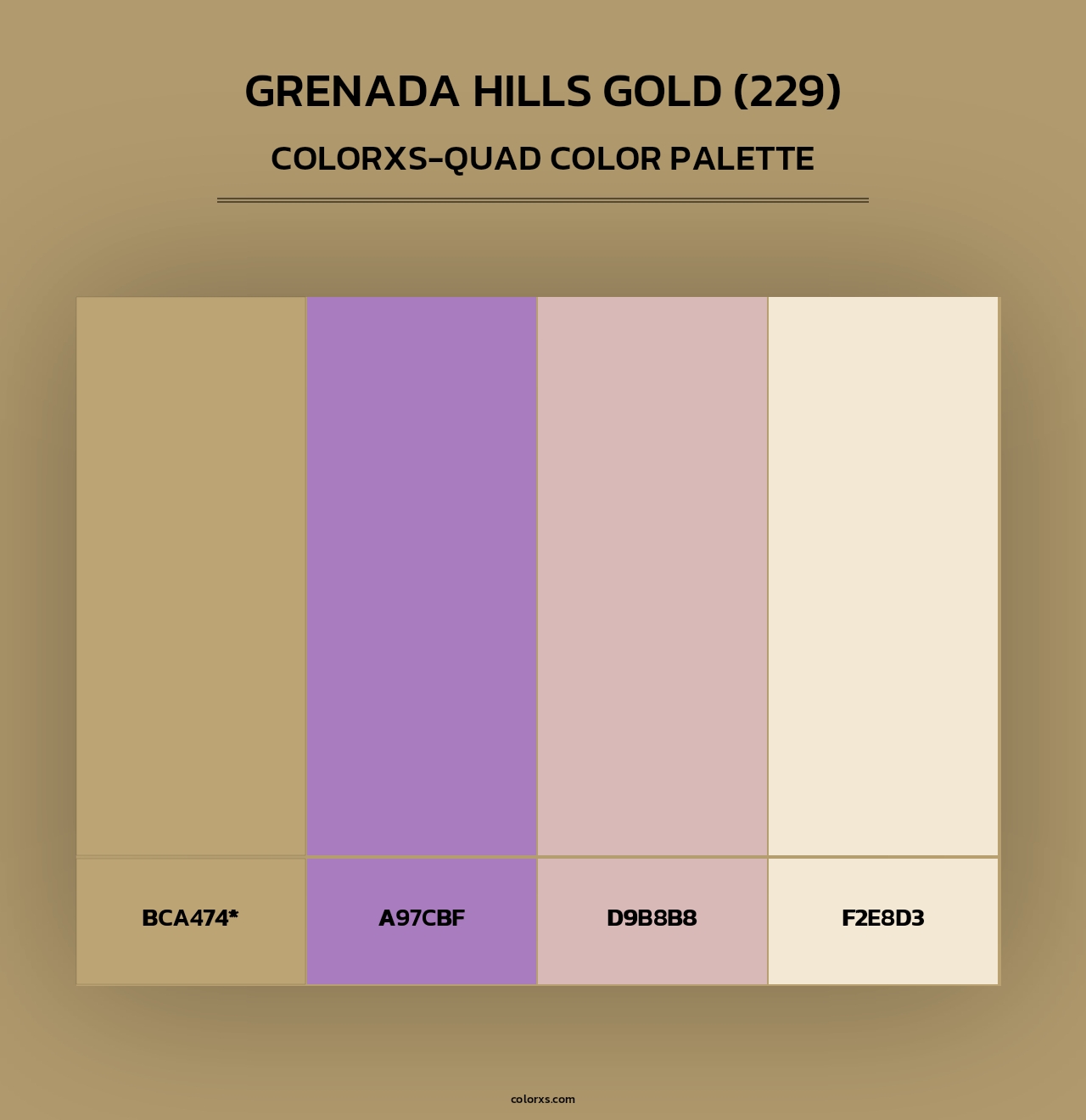 Grenada Hills Gold (229) - Colorxs Quad Palette