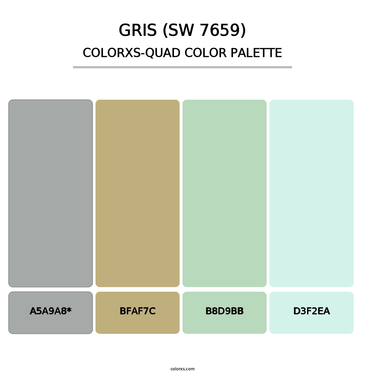 Gris (SW 7659) - Colorxs Quad Palette