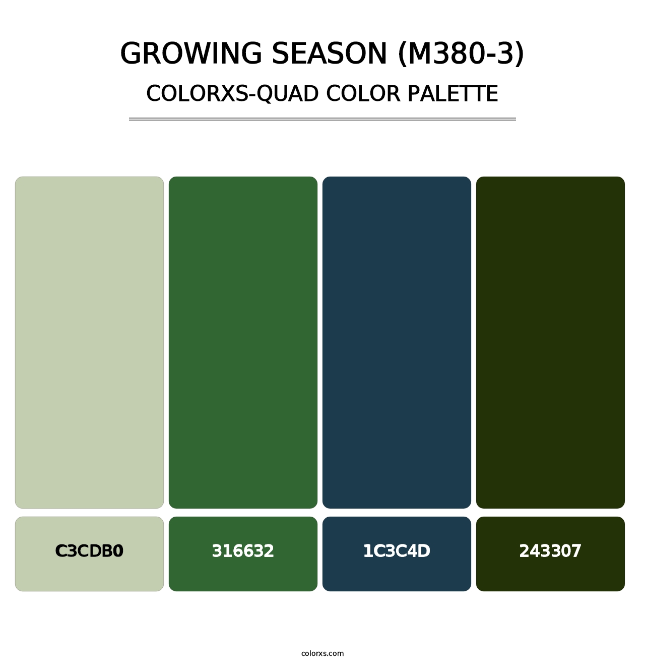 Growing Season (M380-3) - Colorxs Quad Palette