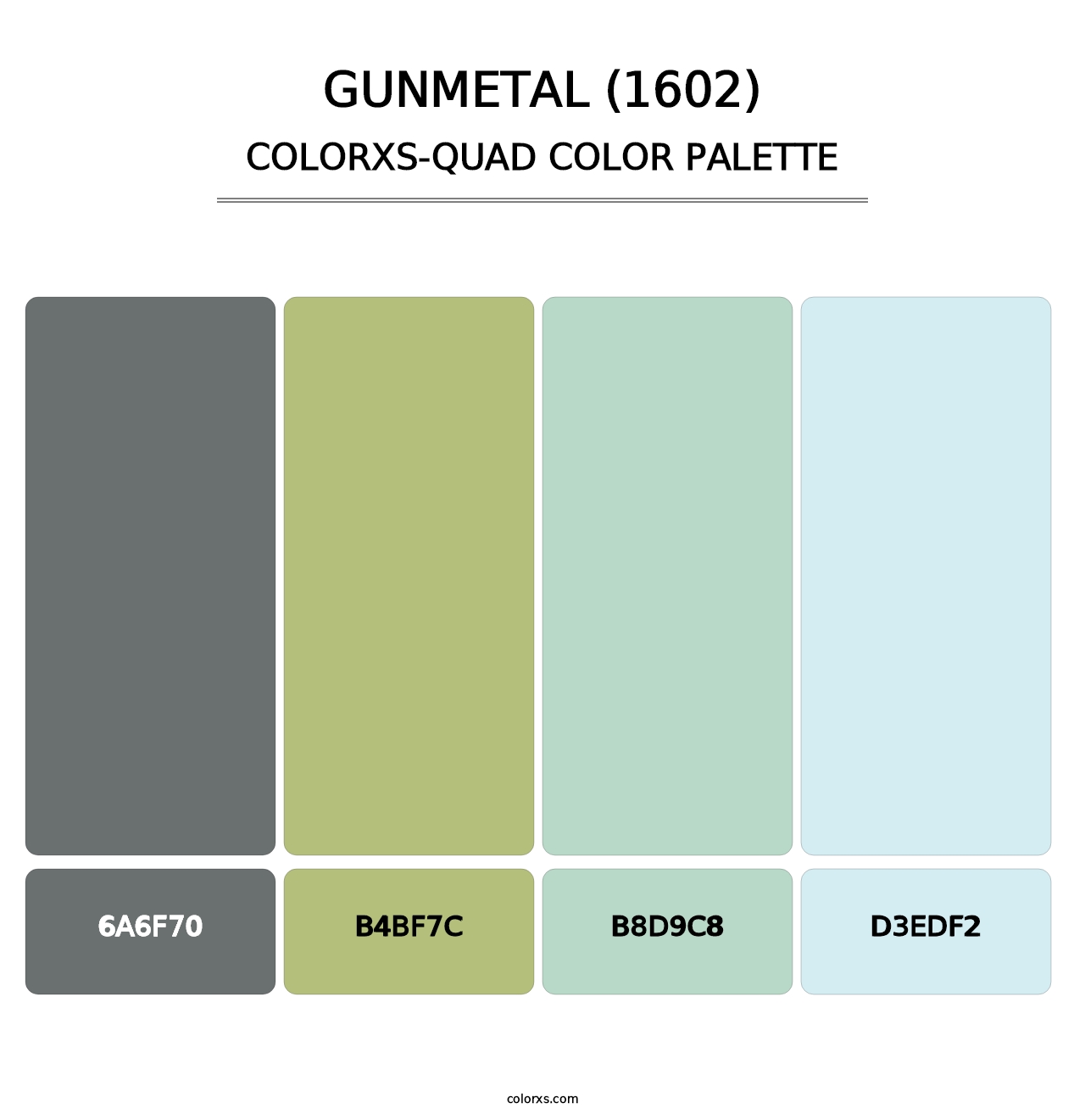 Gunmetal (1602) - Colorxs Quad Palette