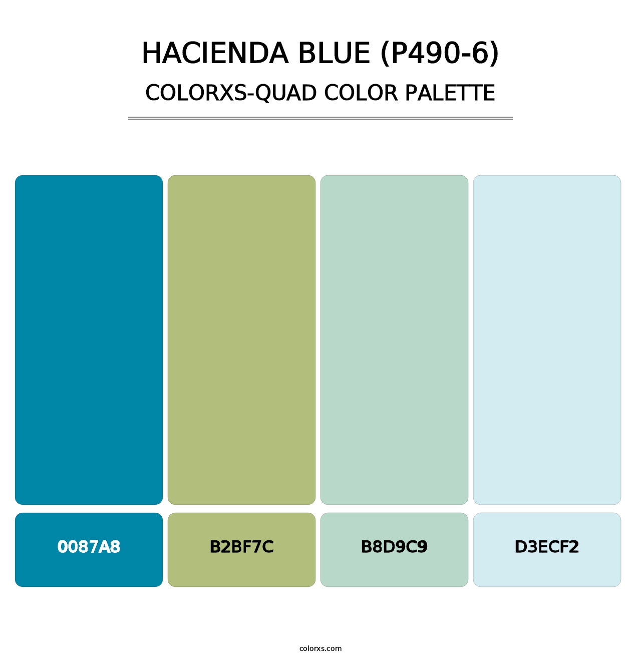 Hacienda Blue (P490-6) - Colorxs Quad Palette