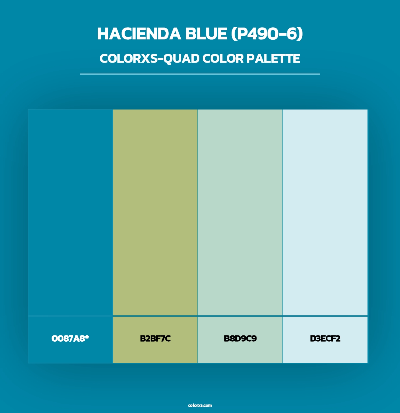 Hacienda Blue (P490-6) - Colorxs Quad Palette