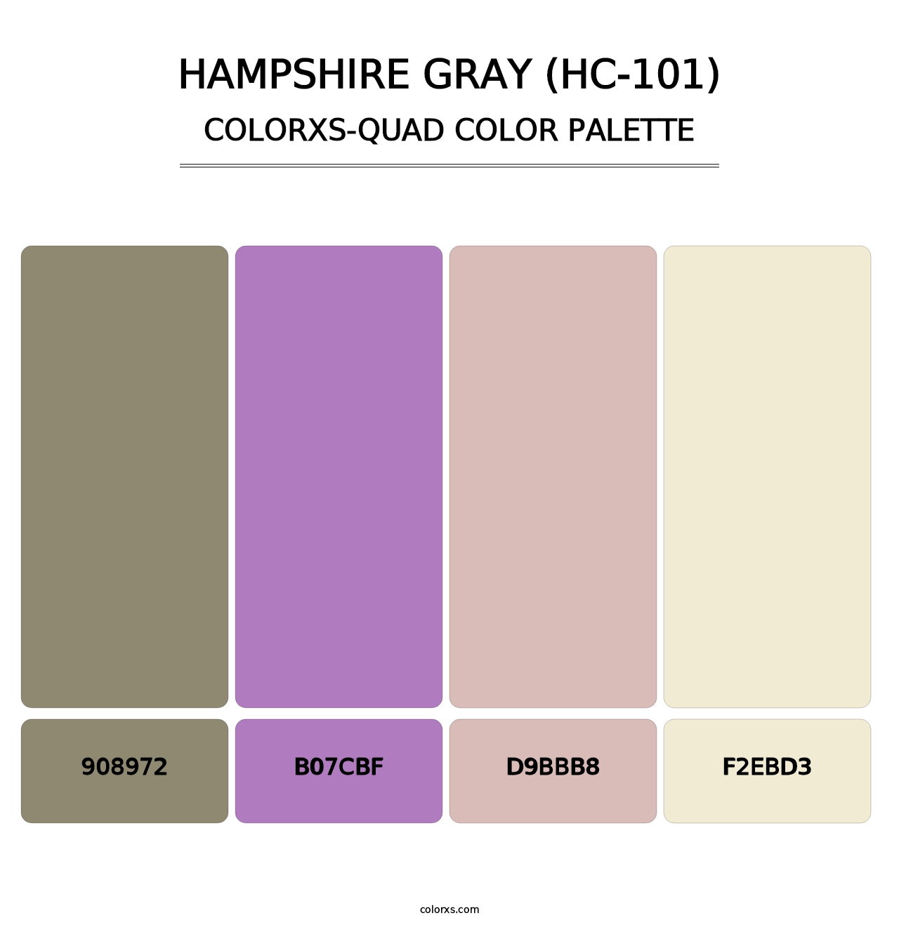 Hampshire Gray (HC-101) - Colorxs Quad Palette