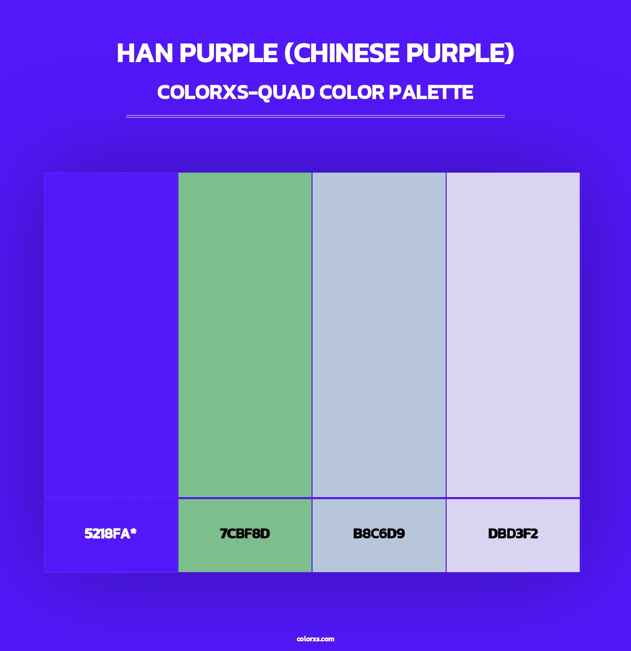Han Purple (Chinese Purple) - Colorxs Quad Palette