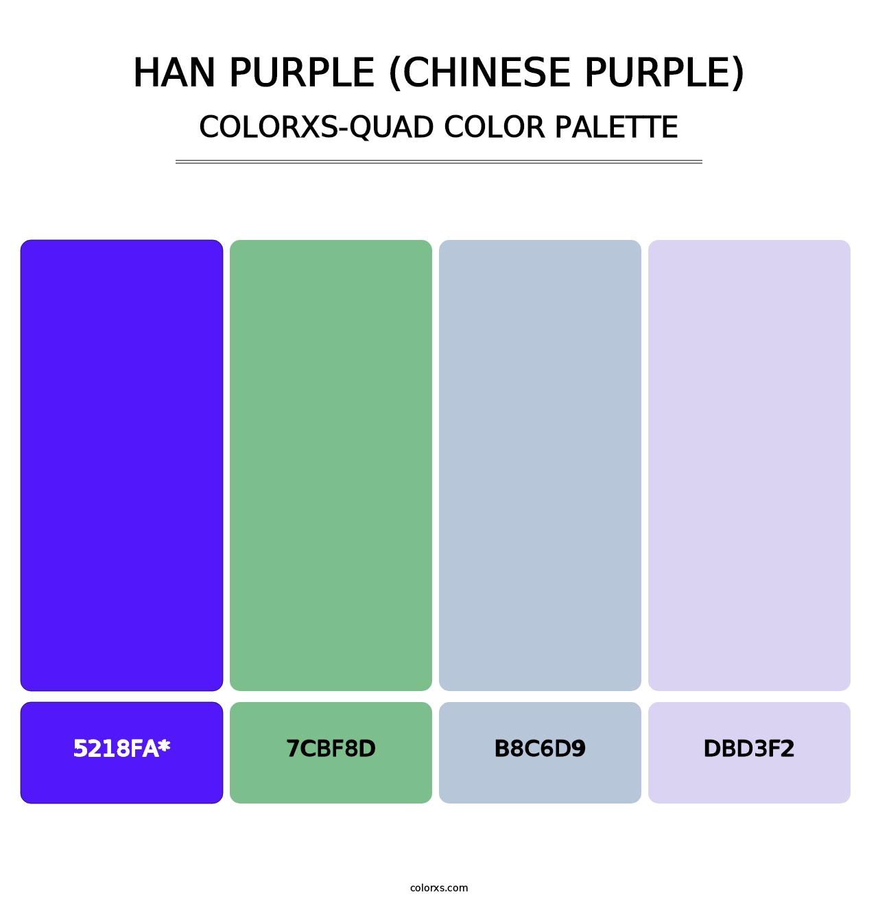 Han Purple (Chinese Purple) - Colorxs Quad Palette