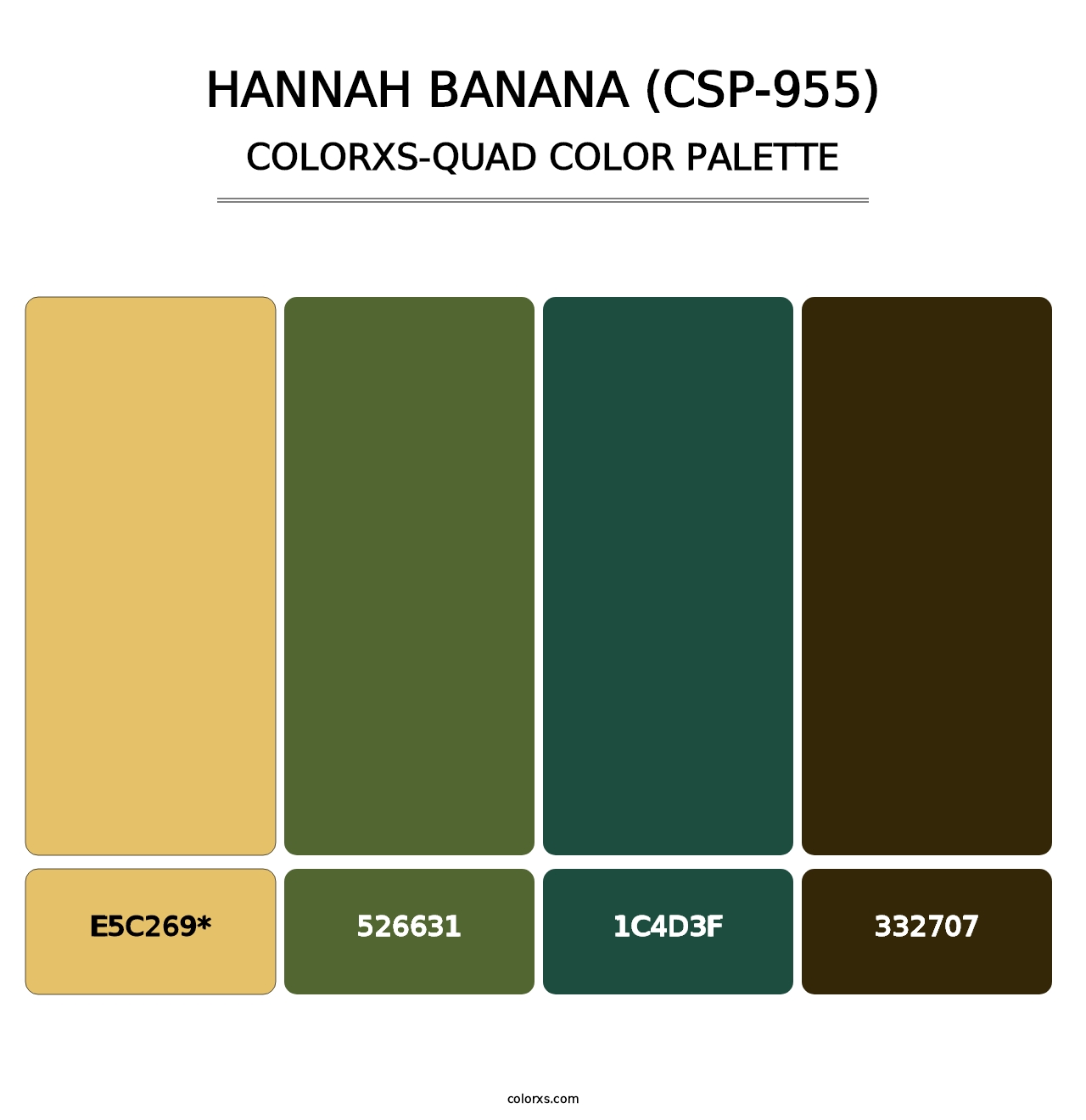 Hannah Banana (CSP-955) - Colorxs Quad Palette