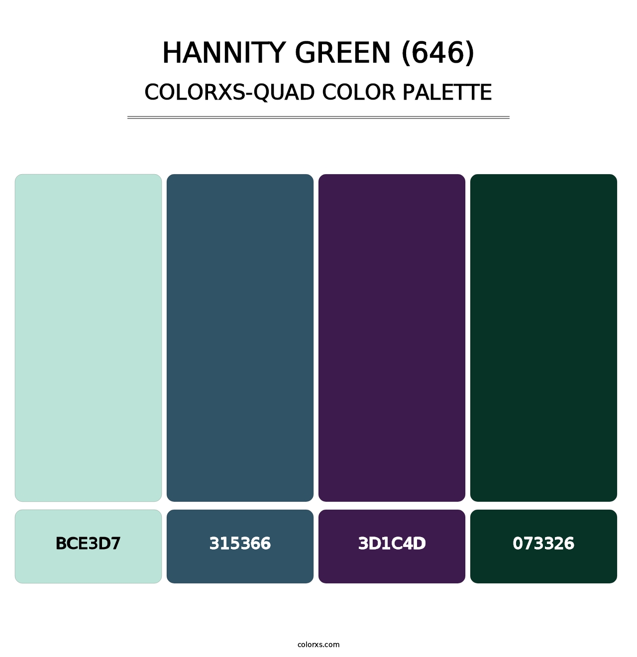 Hannity Green (646) - Colorxs Quad Palette