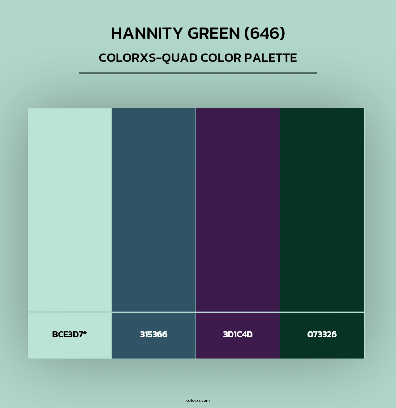 Hannity Green (646) - Colorxs Quad Palette