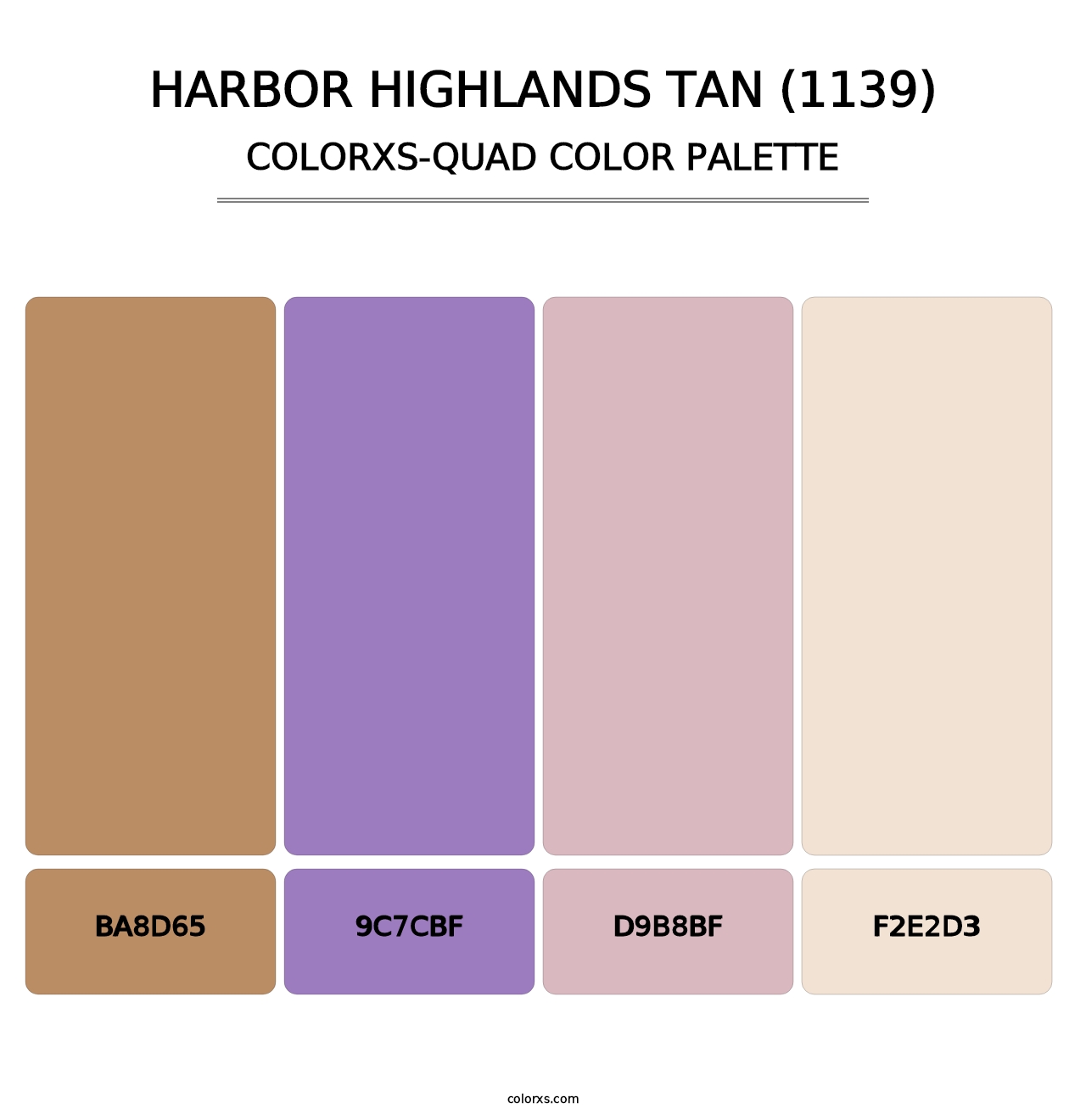 Harbor Highlands Tan (1139) - Colorxs Quad Palette