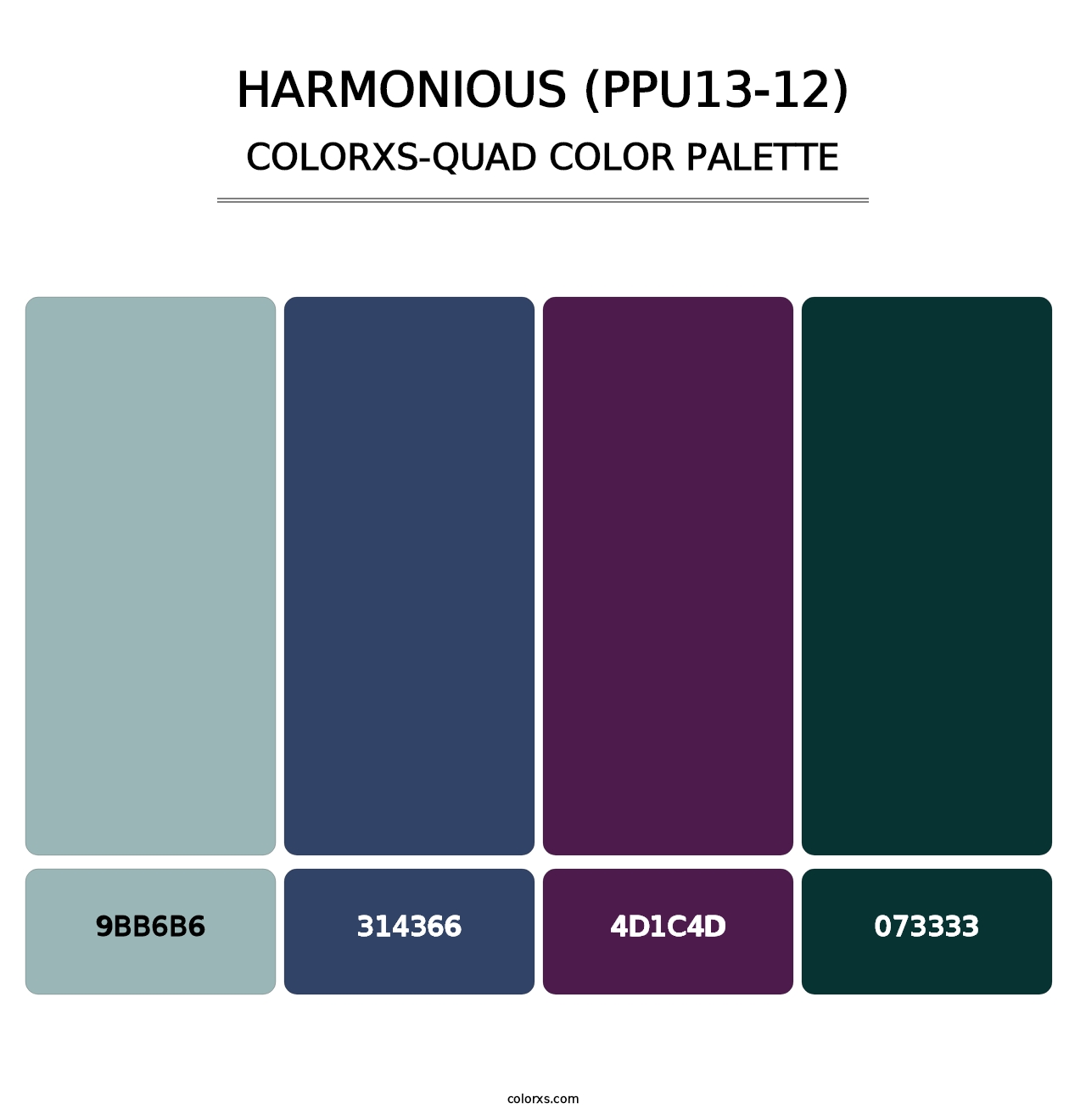 Harmonious (PPU13-12) - Colorxs Quad Palette