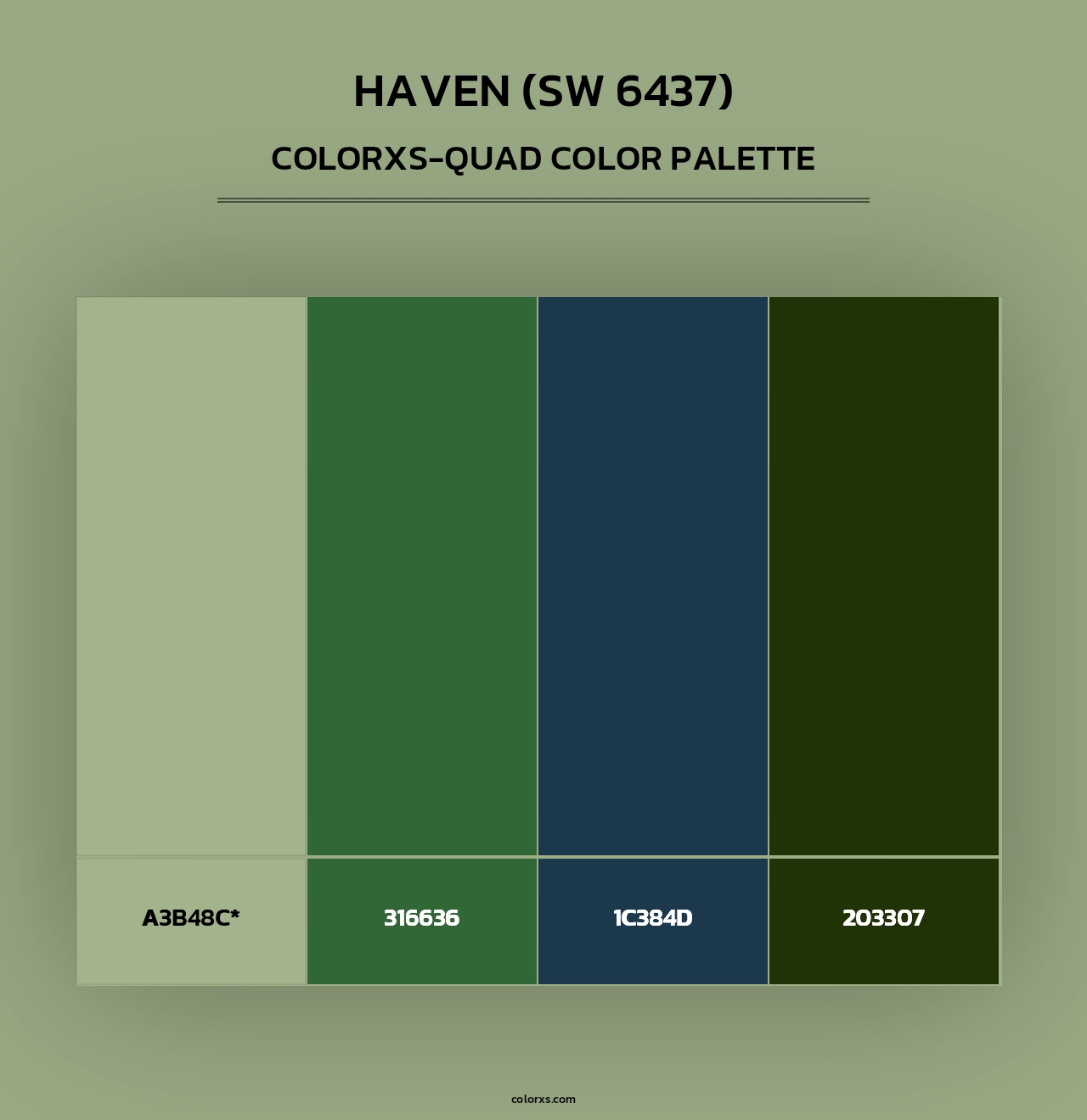 Haven (SW 6437) - Colorxs Quad Palette