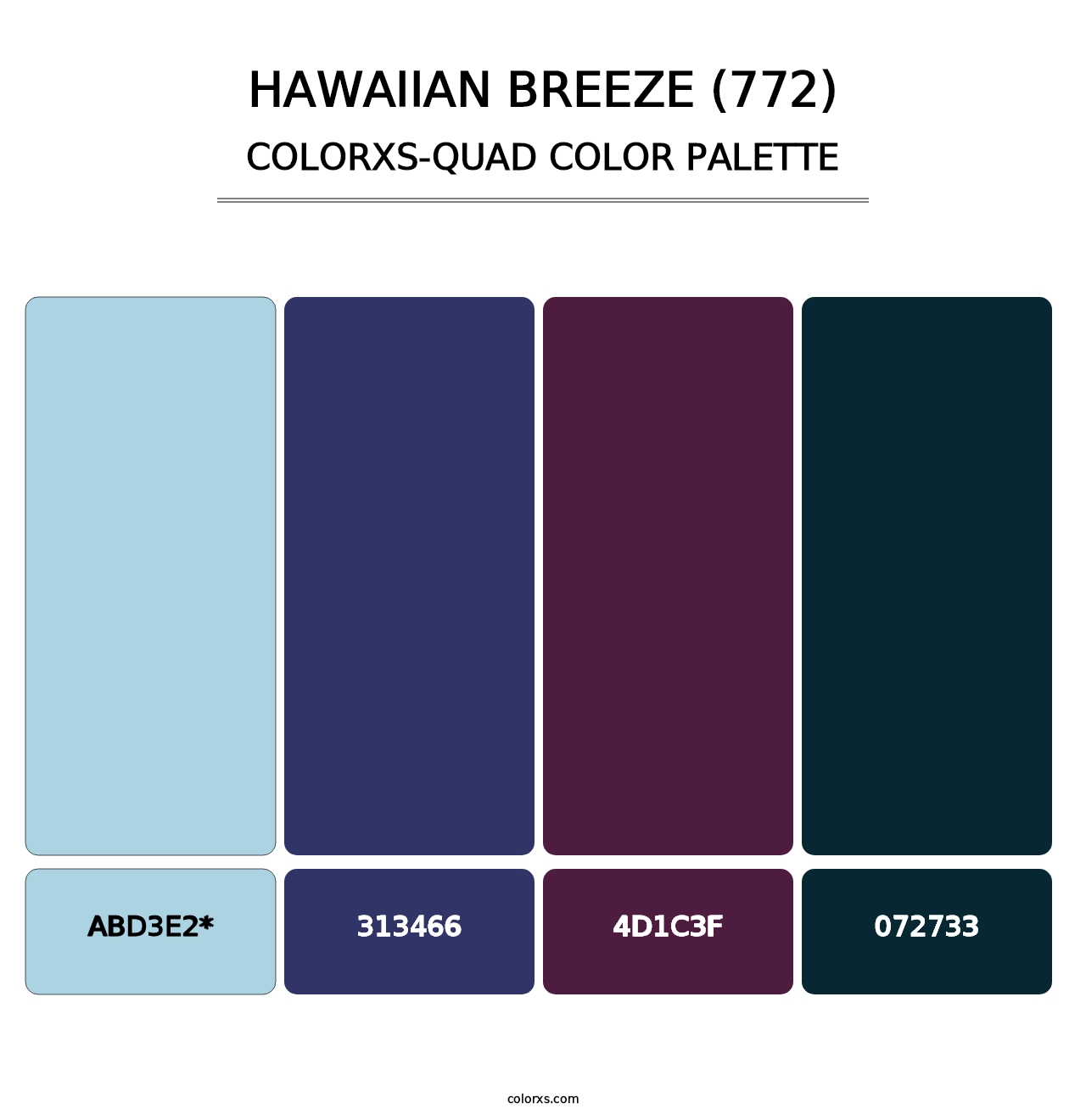 Hawaiian Breeze (772) - Colorxs Quad Palette