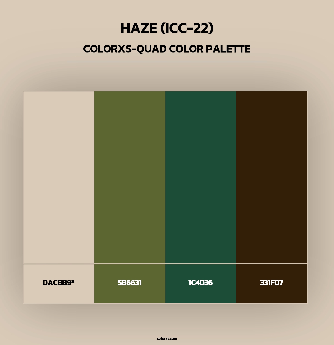 Haze (ICC-22) - Colorxs Quad Palette