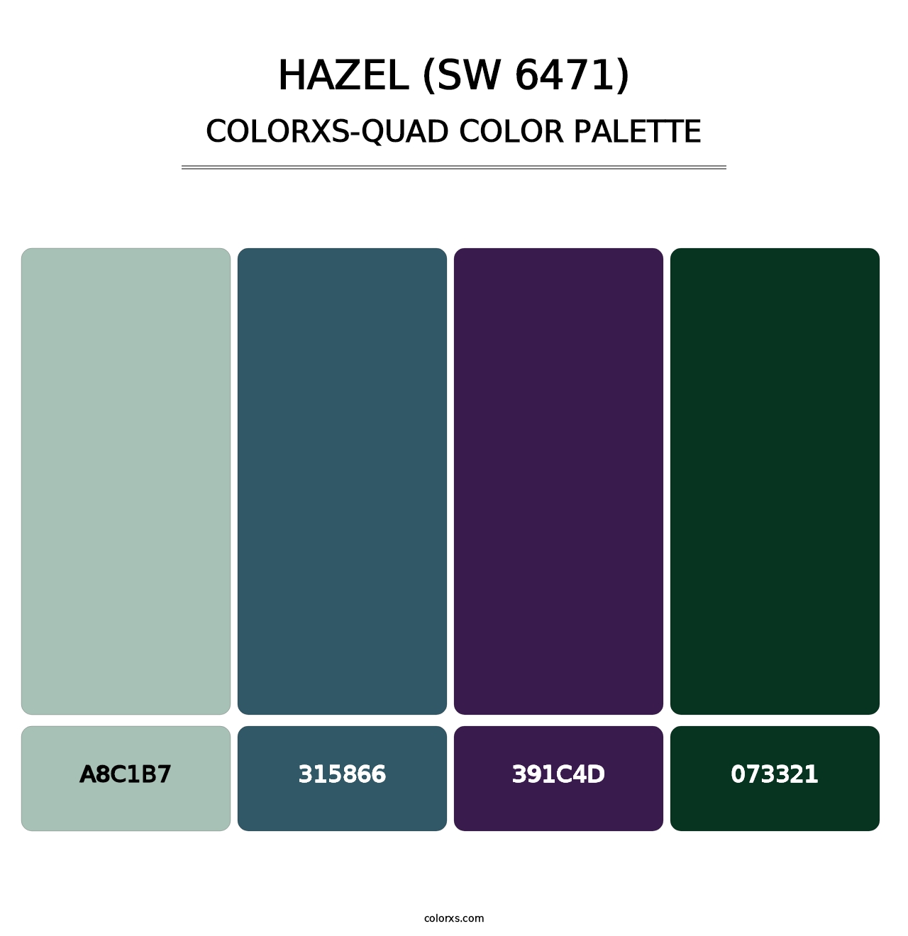 Hazel (SW 6471) - Colorxs Quad Palette