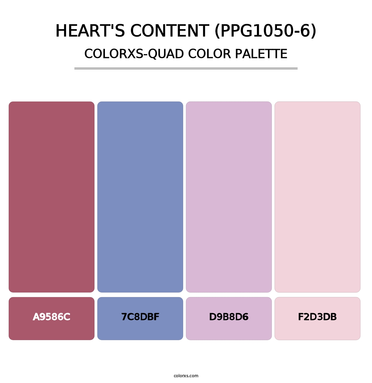Heart's Content (PPG1050-6) - Colorxs Quad Palette