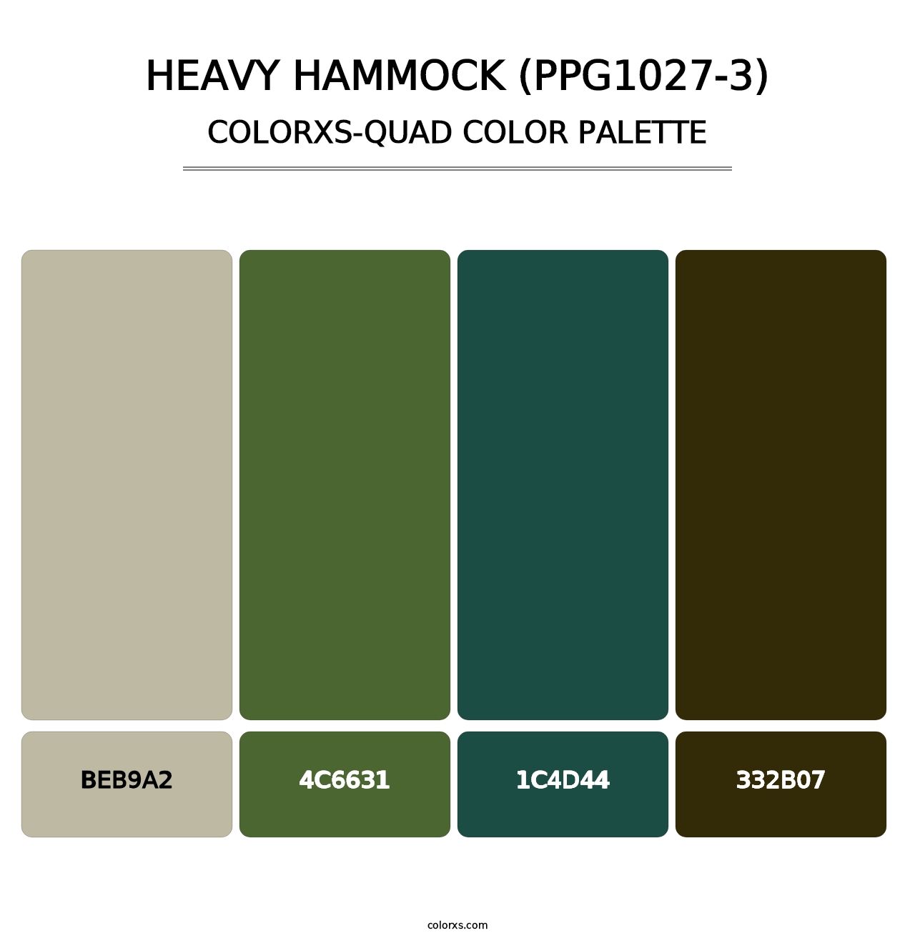 Heavy Hammock (PPG1027-3) - Colorxs Quad Palette