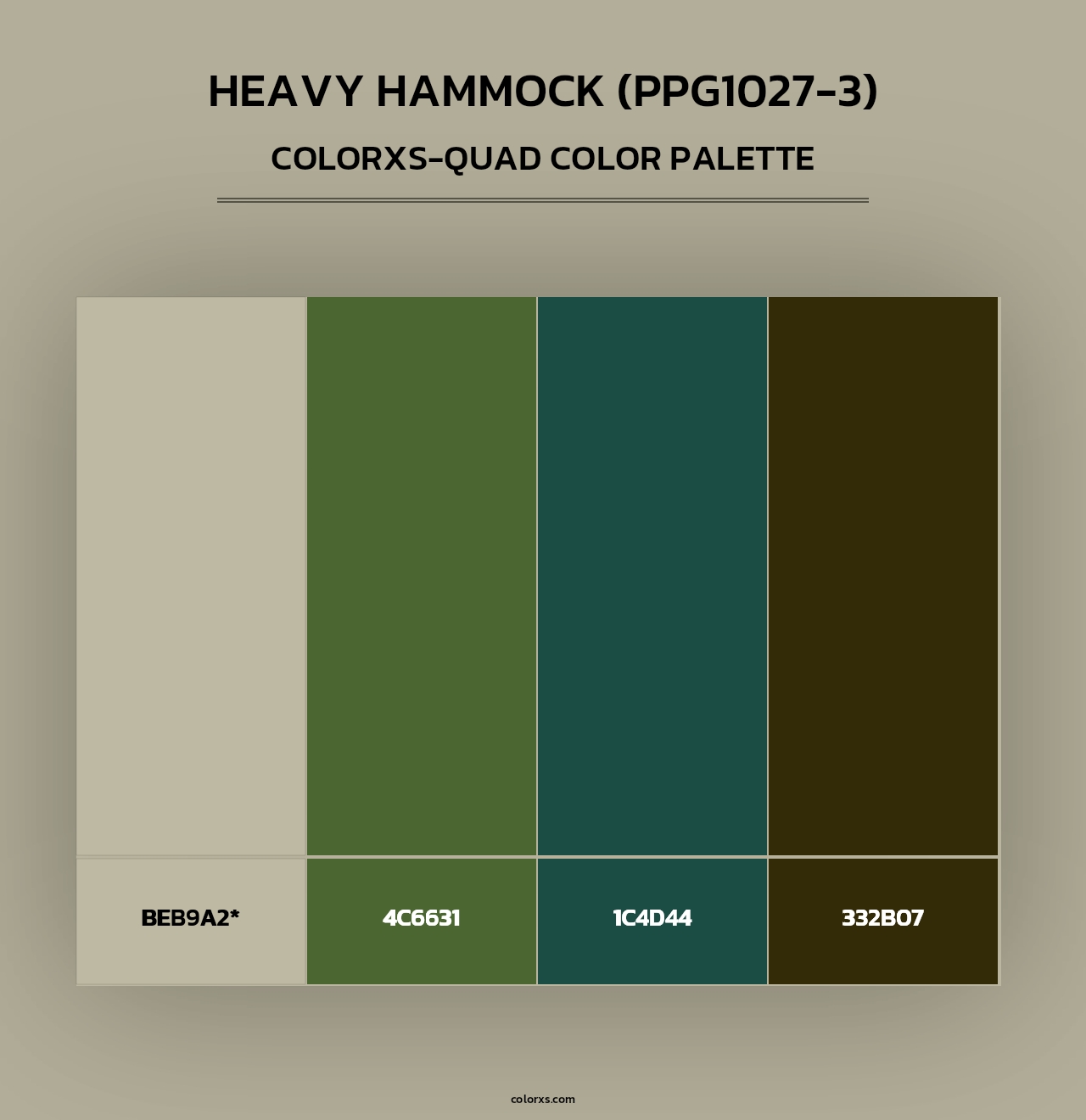 Heavy Hammock (PPG1027-3) - Colorxs Quad Palette