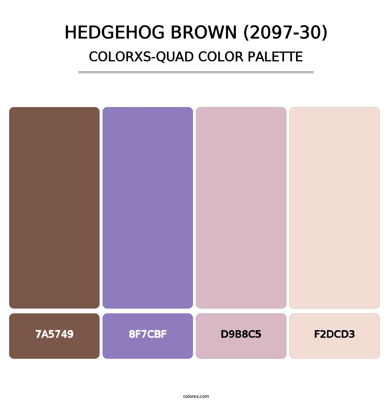 Hedgehog Brown (2097-30) - Colorxs Quad Palette