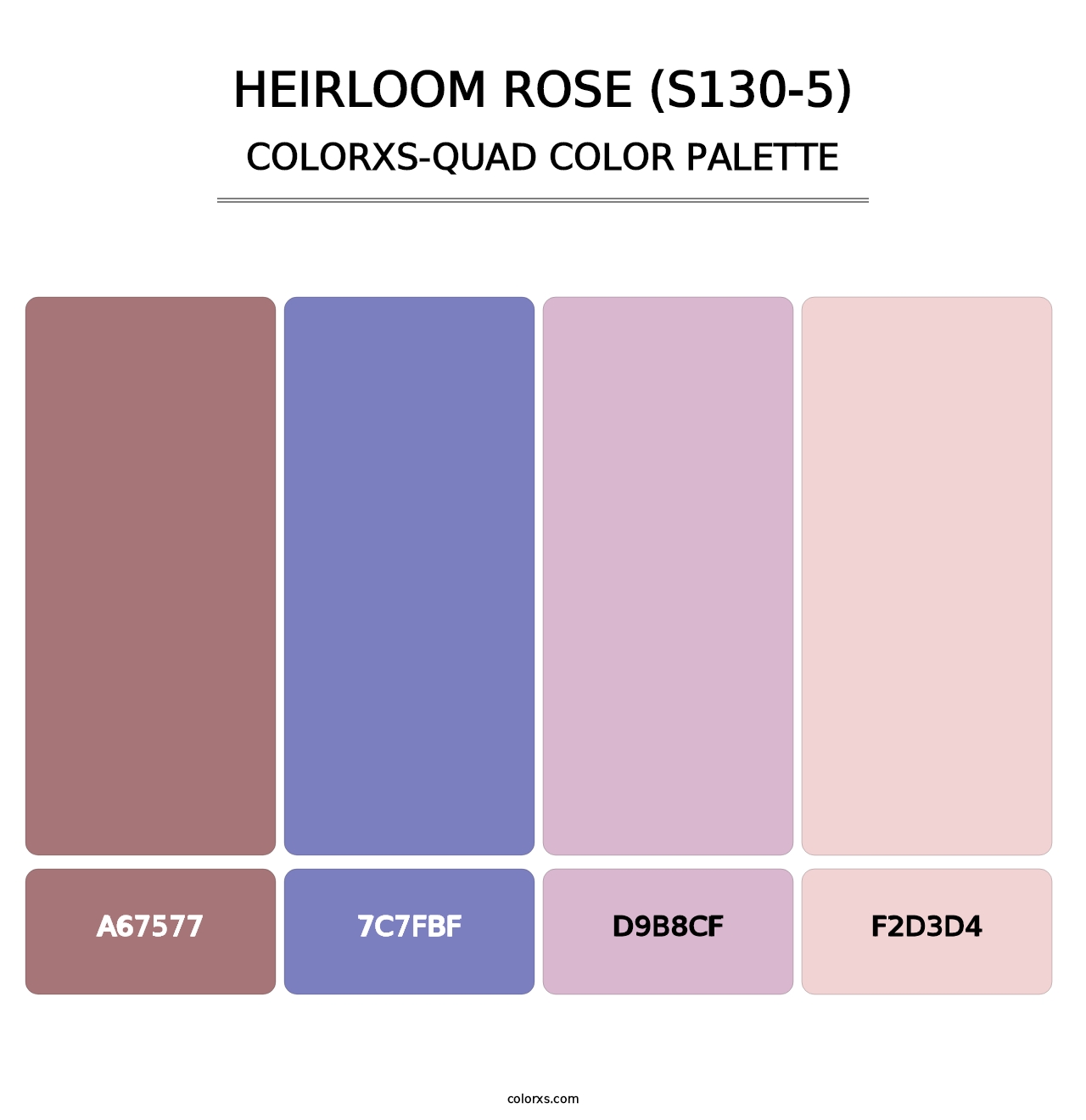 Heirloom Rose (S130-5) - Colorxs Quad Palette