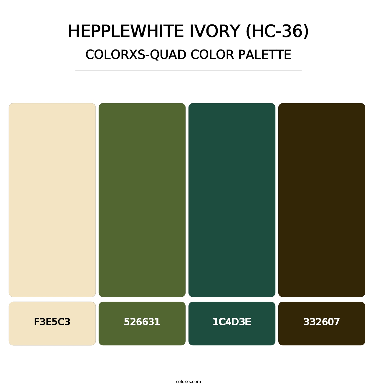 Hepplewhite Ivory (HC-36) - Colorxs Quad Palette