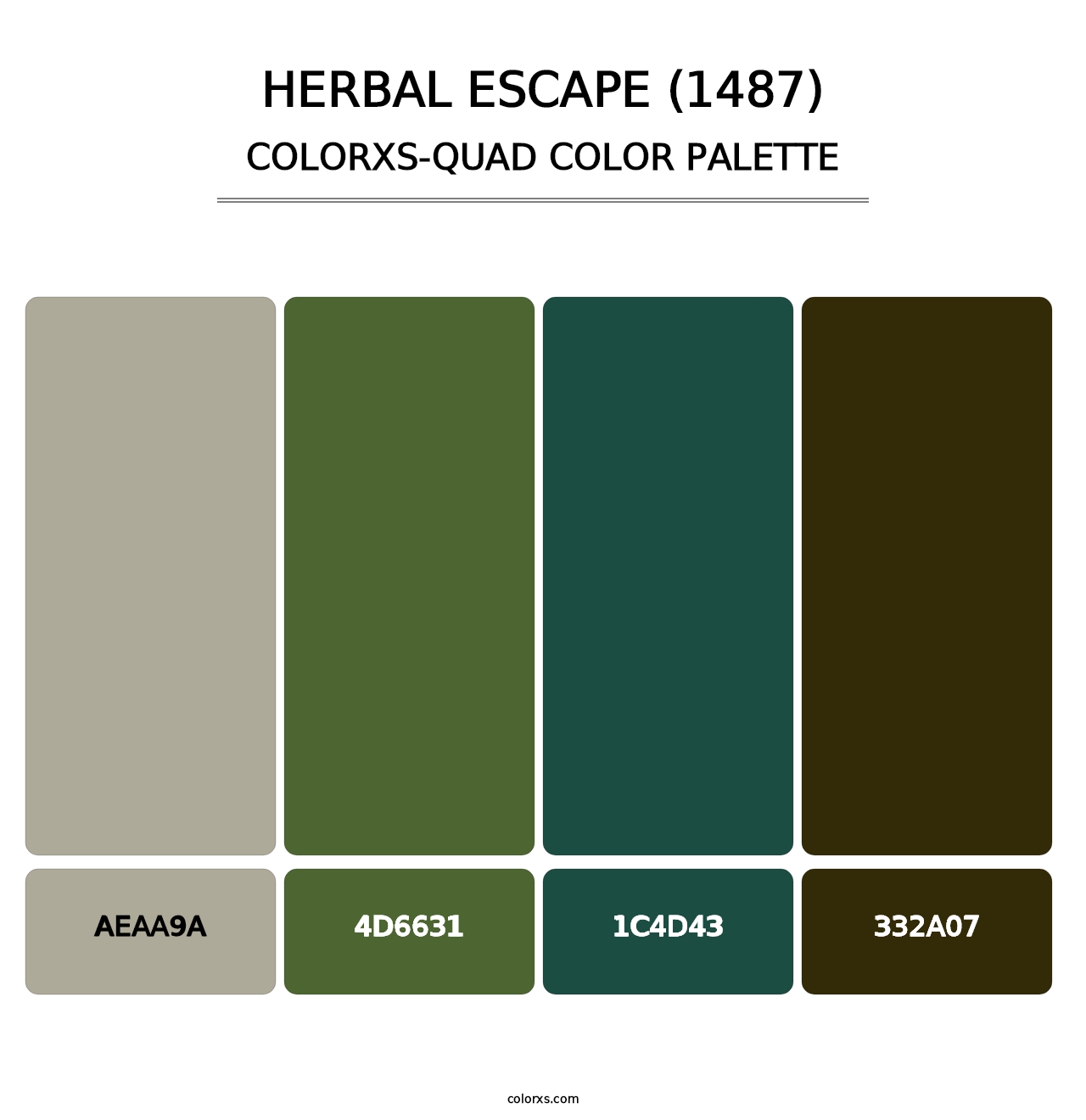 Herbal Escape (1487) - Colorxs Quad Palette