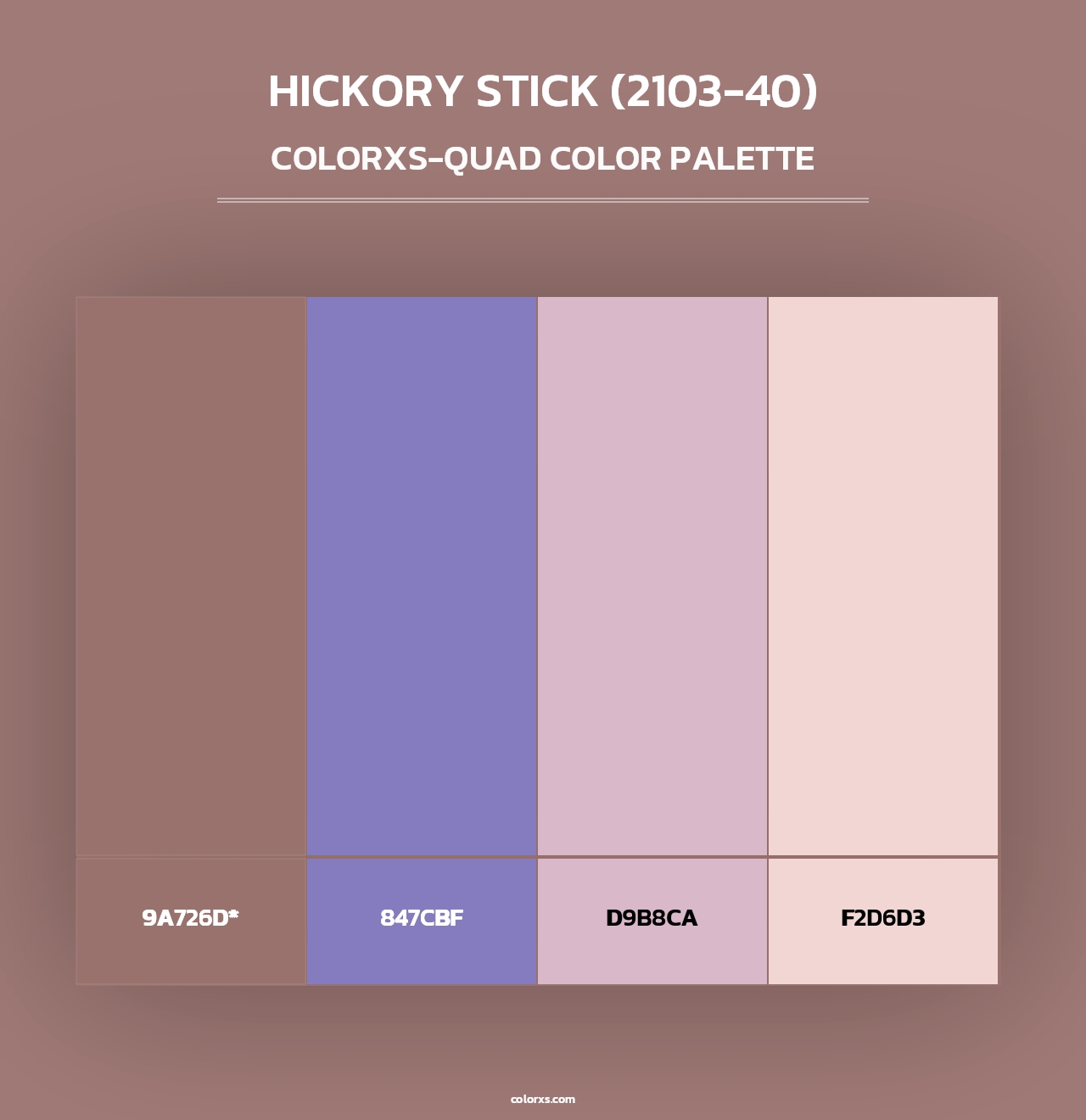 Hickory Stick (2103-40) - Colorxs Quad Palette