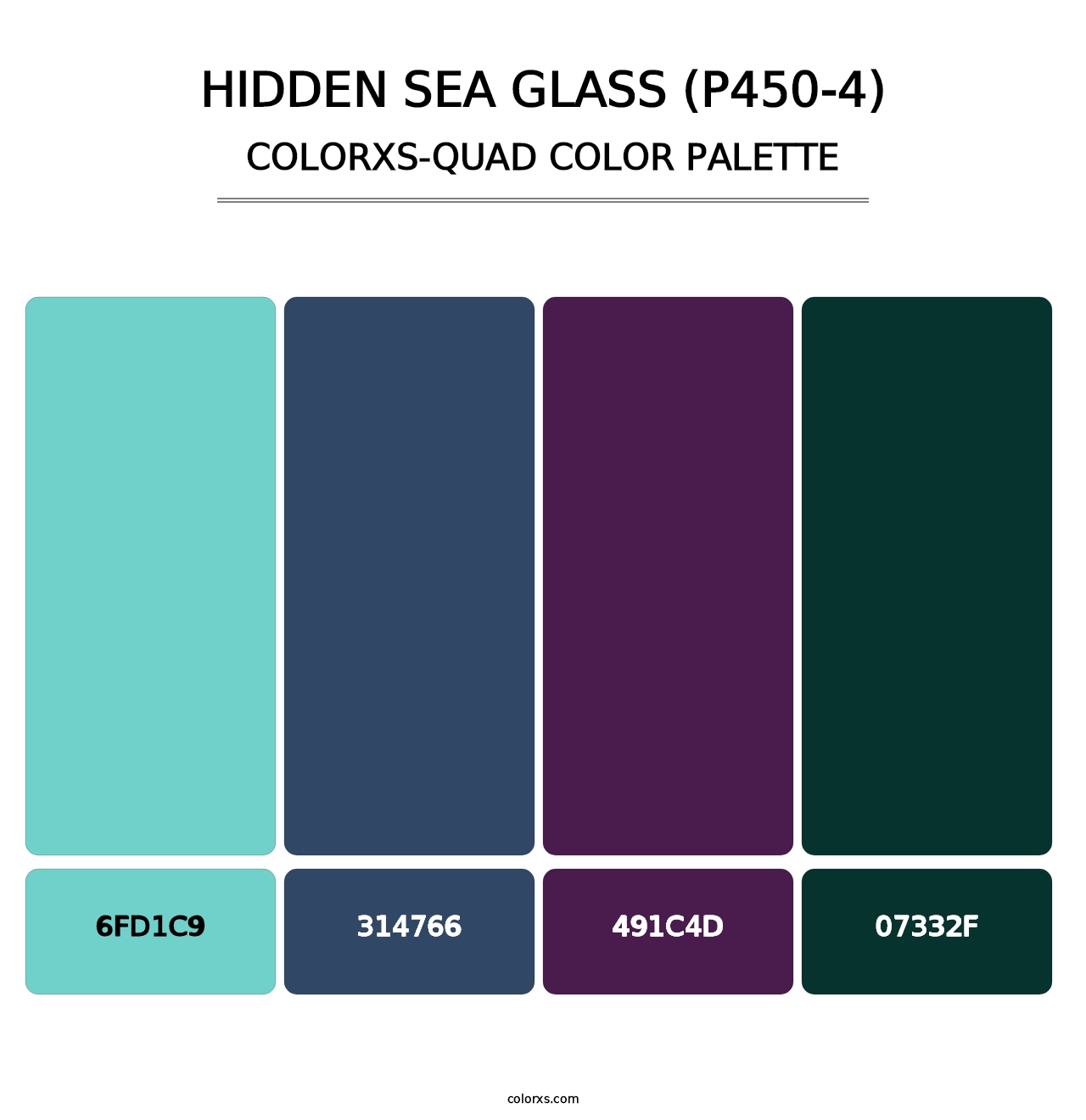 Hidden Sea Glass (P450-4) - Colorxs Quad Palette