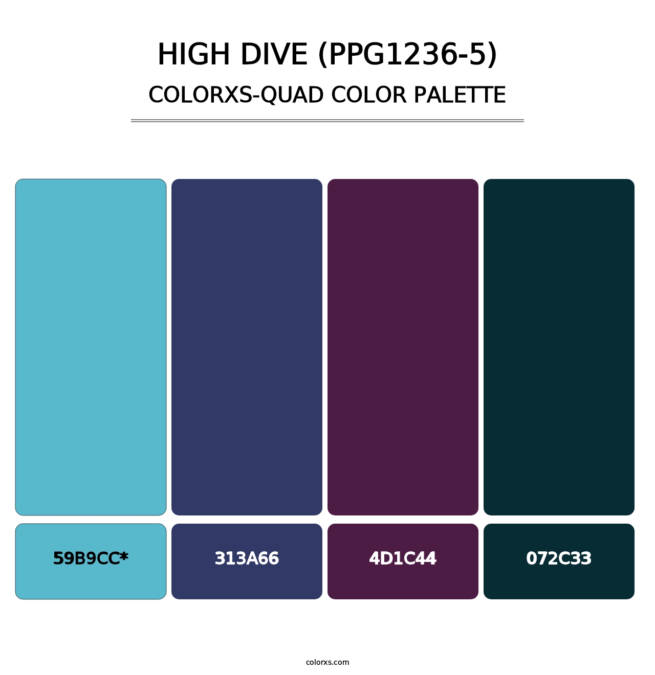 High Dive (PPG1236-5) - Colorxs Quad Palette