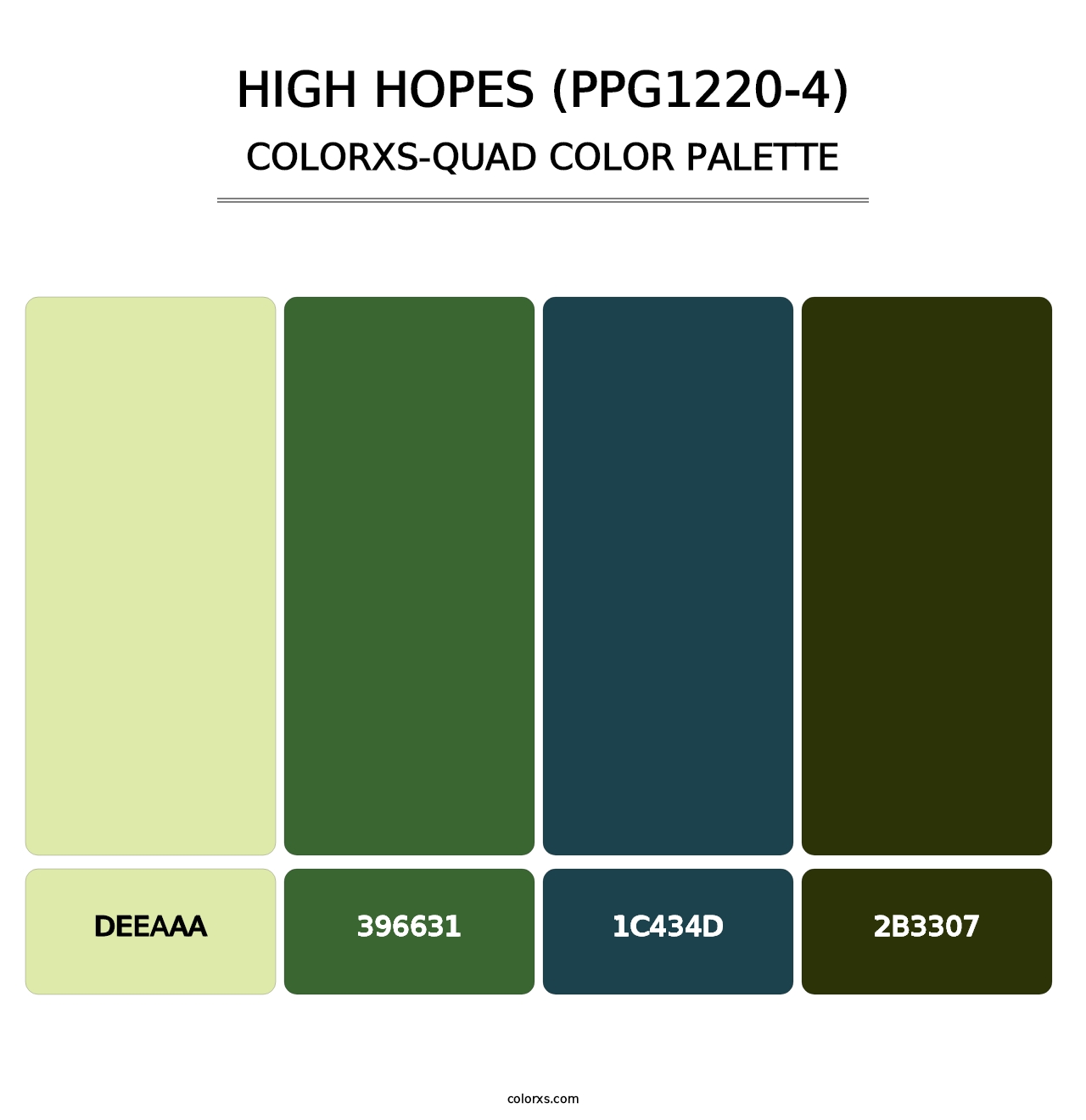 High Hopes (PPG1220-4) - Colorxs Quad Palette