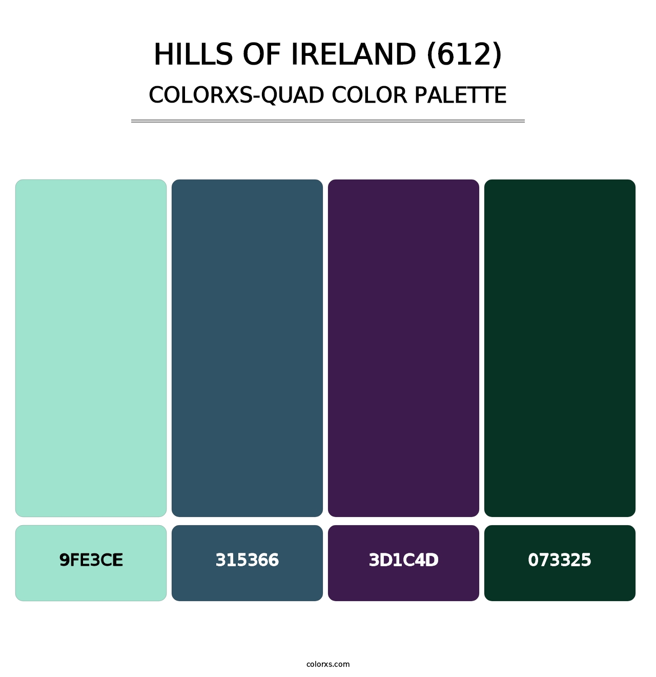 Hills of Ireland (612) - Colorxs Quad Palette