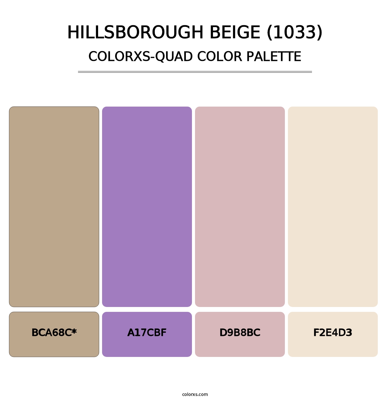 Hillsborough Beige (1033) - Colorxs Quad Palette