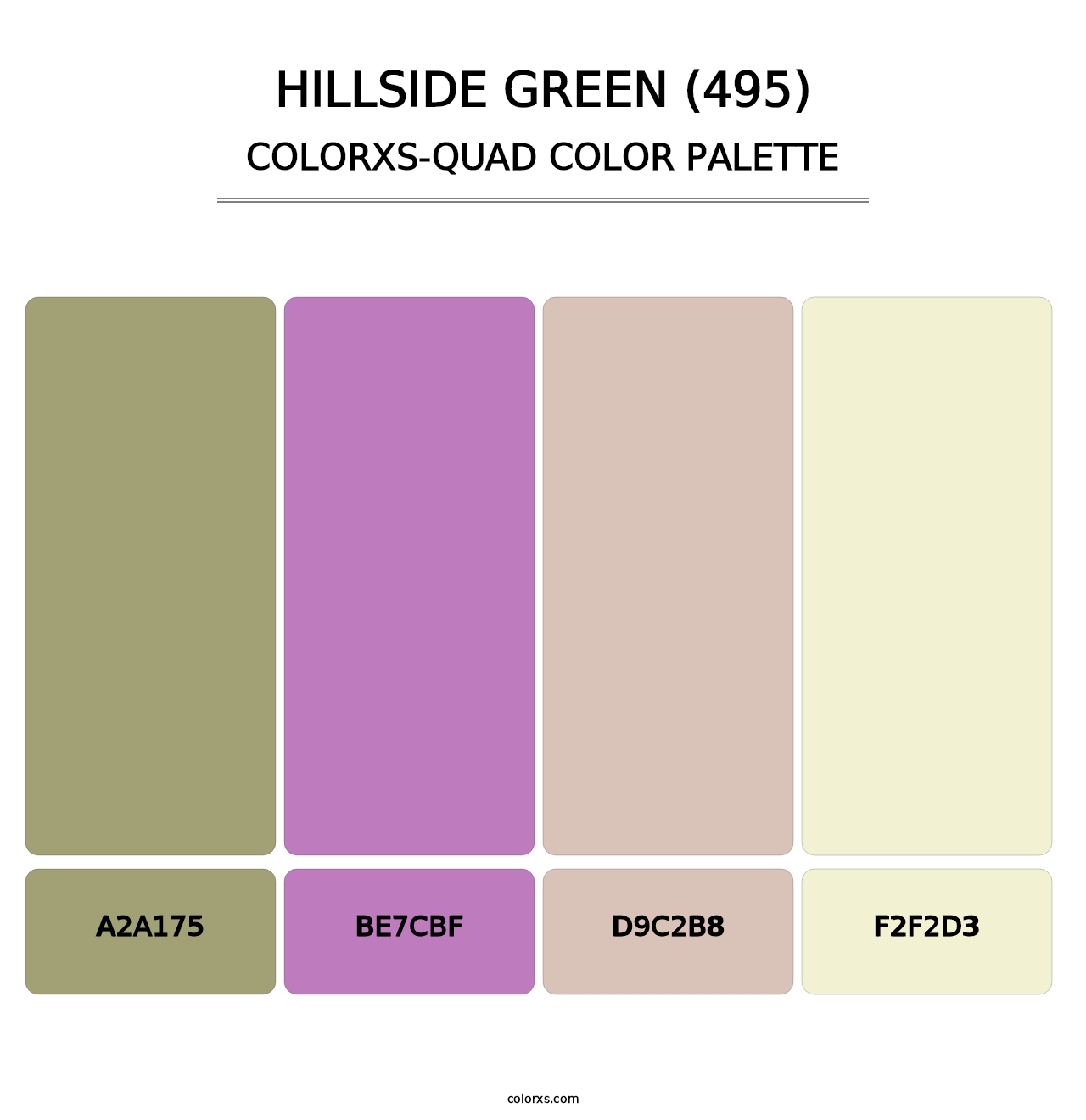 Hillside Green (495) - Colorxs Quad Palette
