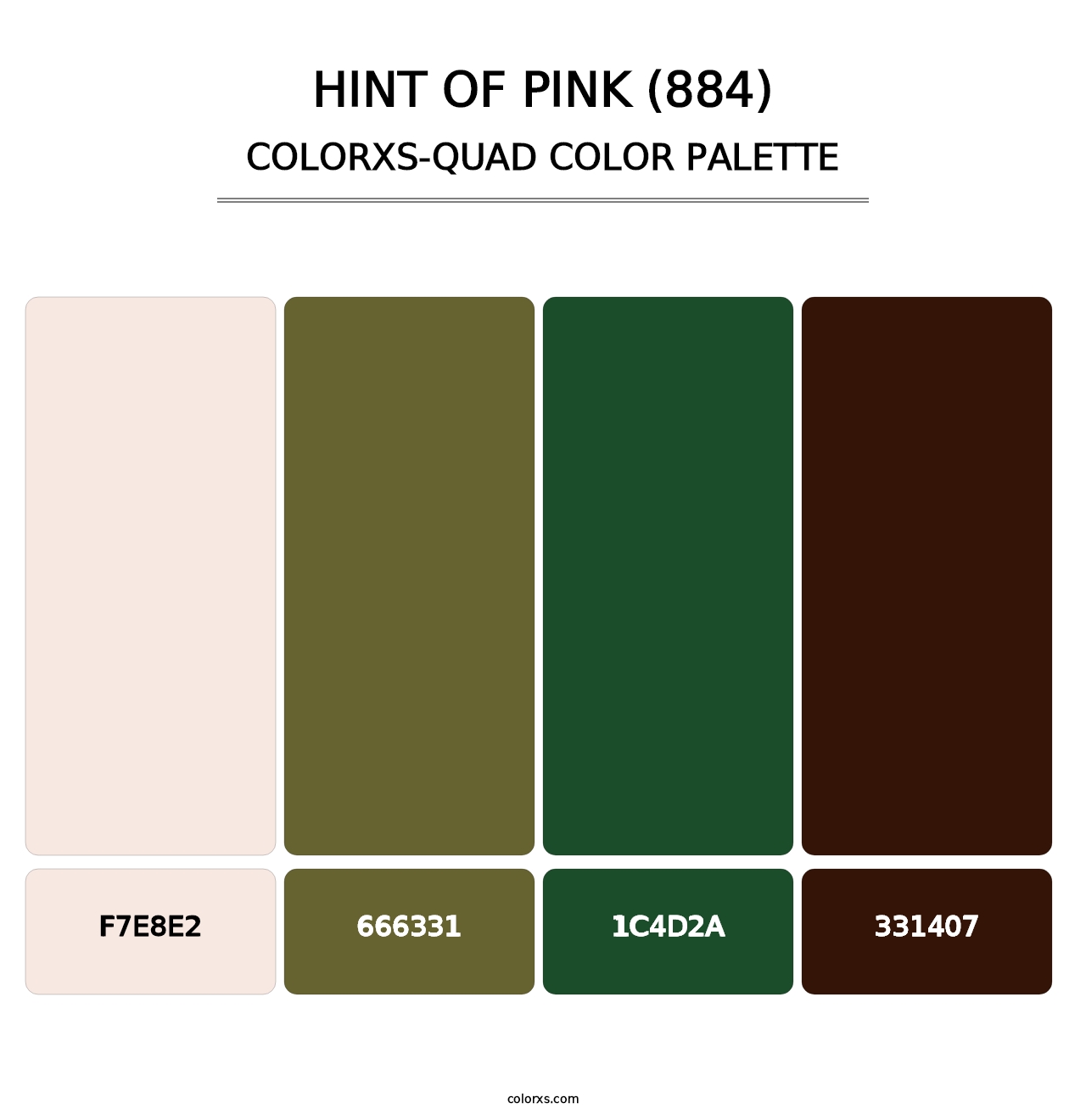 Hint of Pink (884) - Colorxs Quad Palette