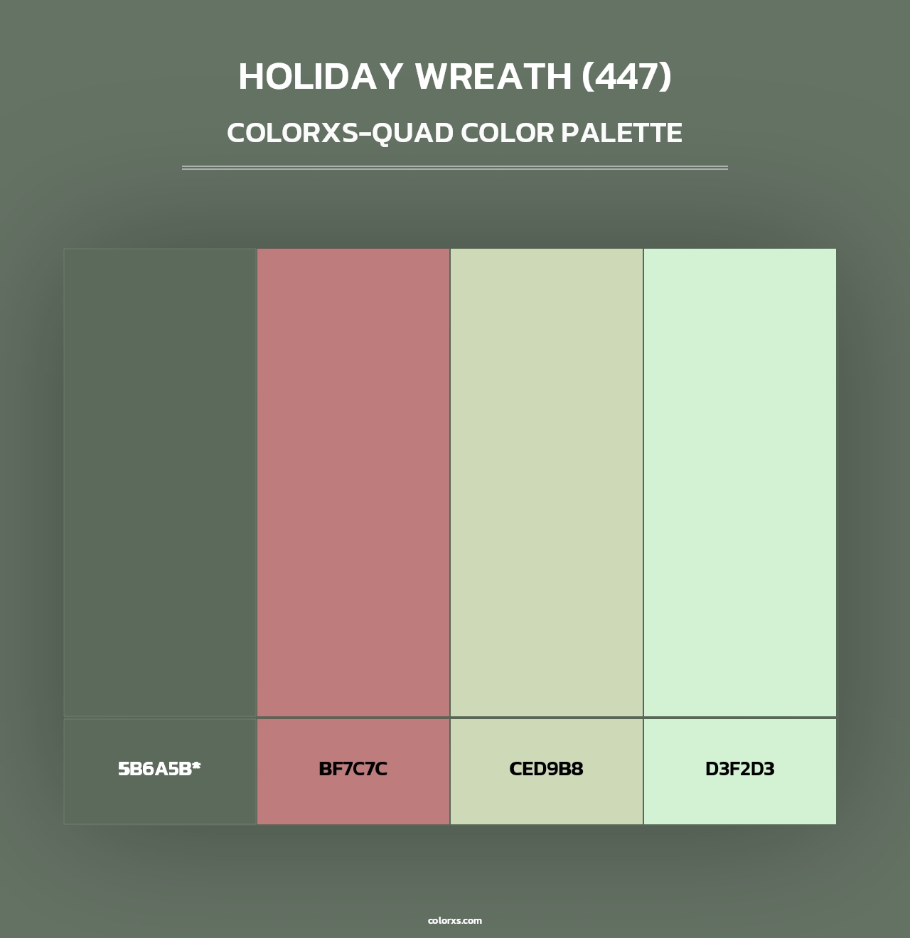 Holiday Wreath (447) - Colorxs Quad Palette