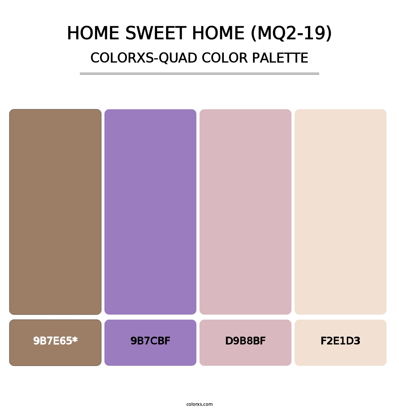 Home Sweet Home (MQ2-19) - Colorxs Quad Palette
