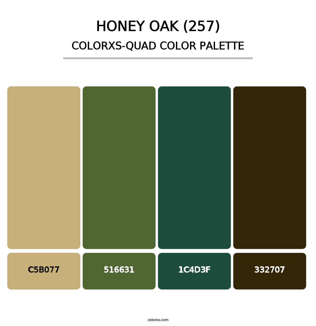 Honey Oak (257) - Colorxs Quad Palette