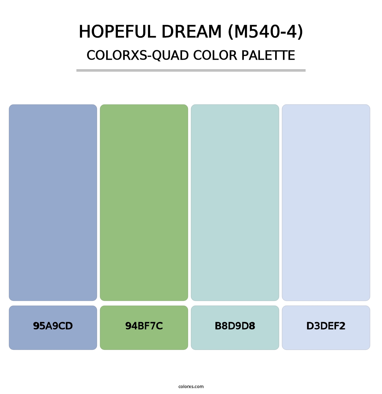 Hopeful Dream (M540-4) - Colorxs Quad Palette