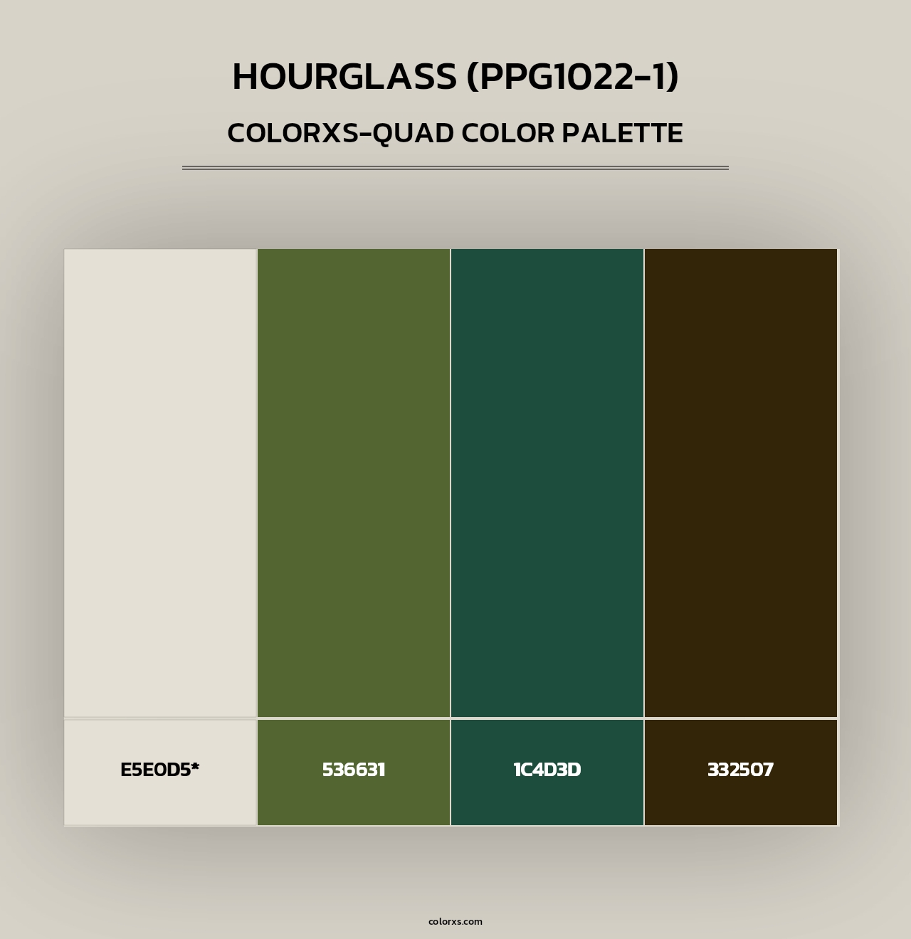 Hourglass (PPG1022-1) - Colorxs Quad Palette