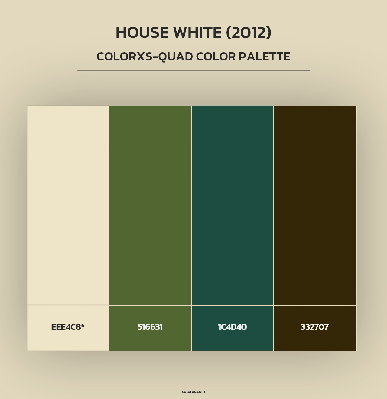 House White (2012) - Colorxs Quad Palette