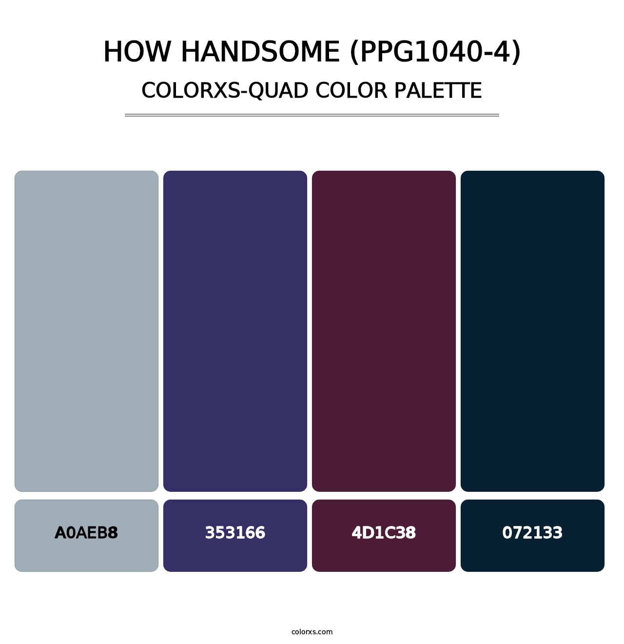 How Handsome (PPG1040-4) - Colorxs Quad Palette