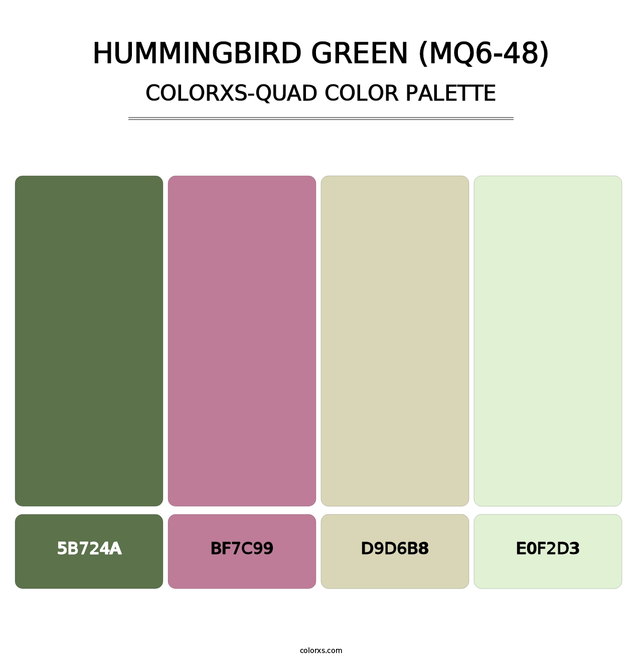 Hummingbird Green (MQ6-48) - Colorxs Quad Palette