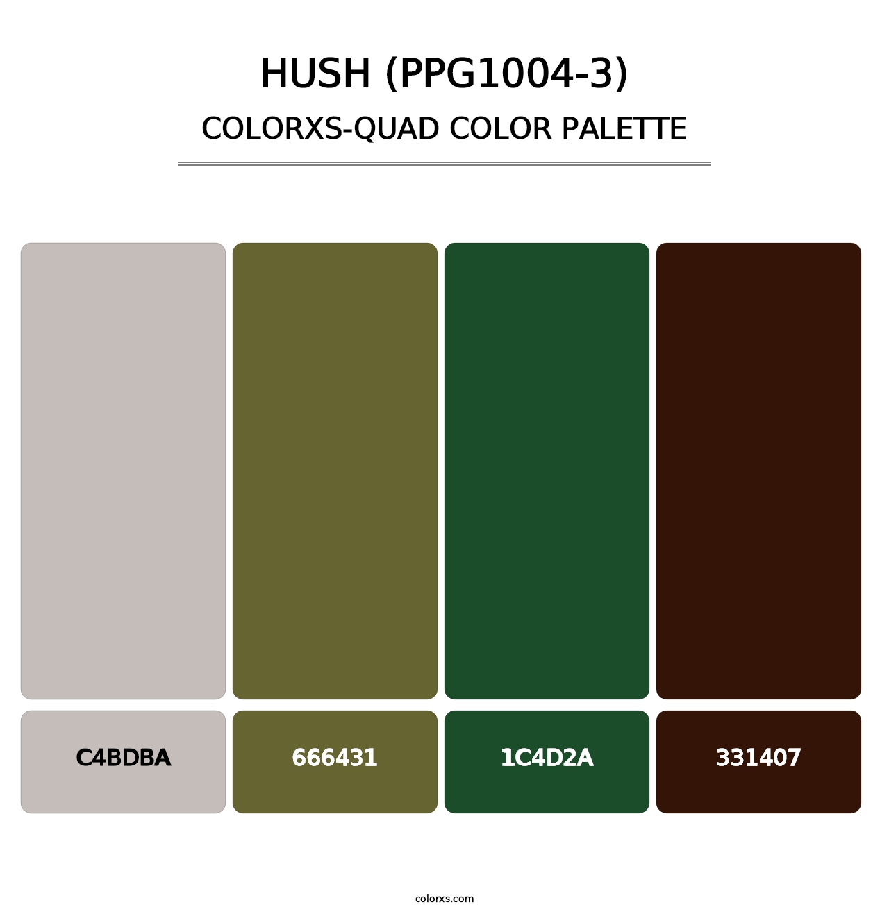 Hush (PPG1004-3) - Colorxs Quad Palette