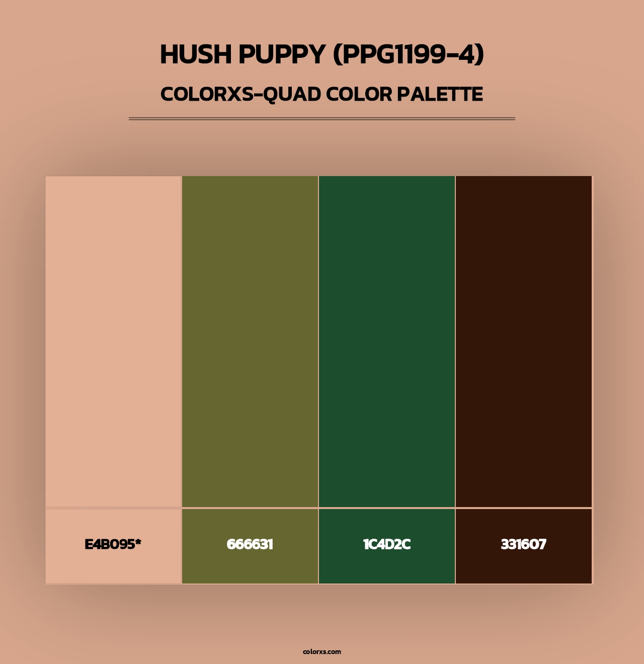 Hush Puppy (PPG1199-4) - Colorxs Quad Palette