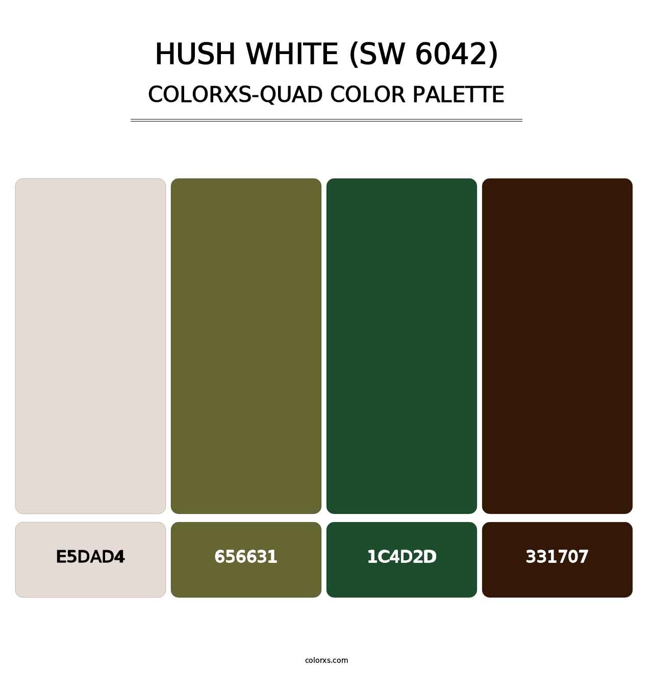Hush White (SW 6042) - Colorxs Quad Palette